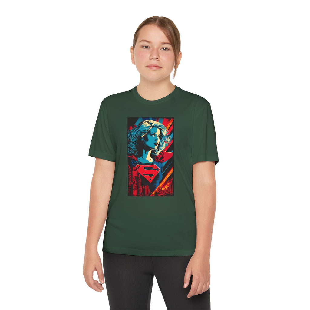 Superhero Youth T-Shirt Sports Graphic Tee, Cool Athletic Shirt for Kids