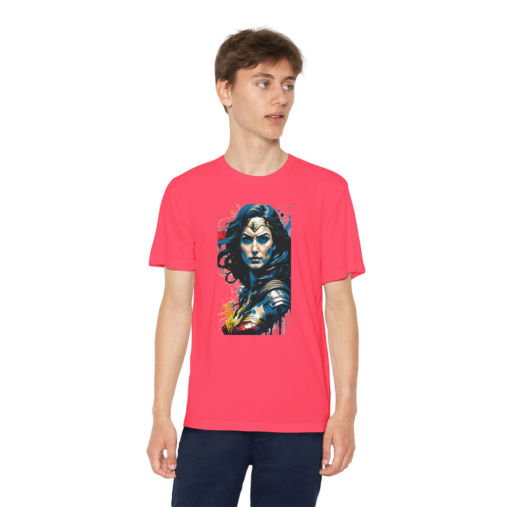 Superhero Youth T-Shirt Sports Graphic Tee, Cool Athletic Shirt for Kids