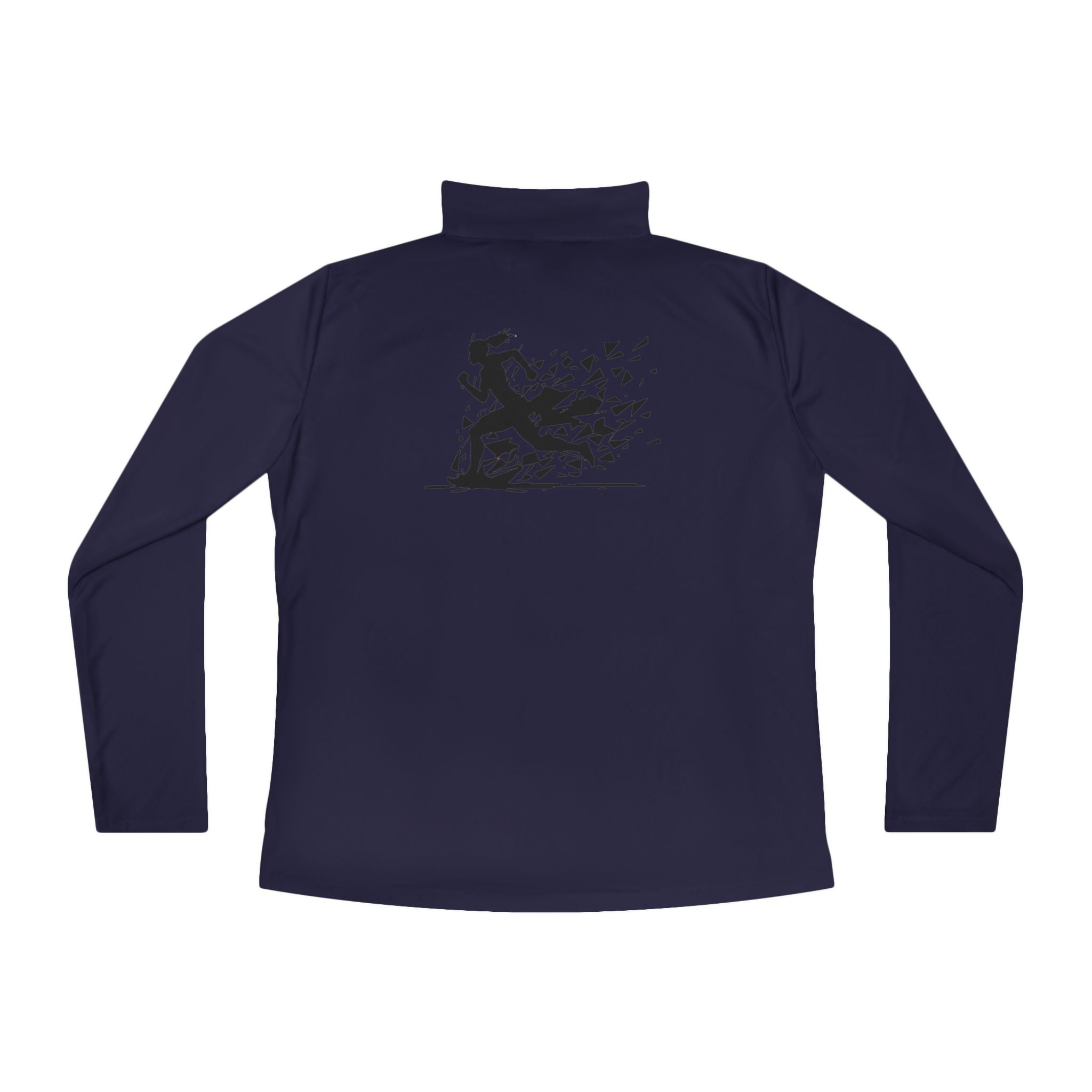 Ladies Quarter-Zip Pullover with Motivational Running Design, Athletic Apparel, Activewear, Sportswear, Fitness Gift, Running Top