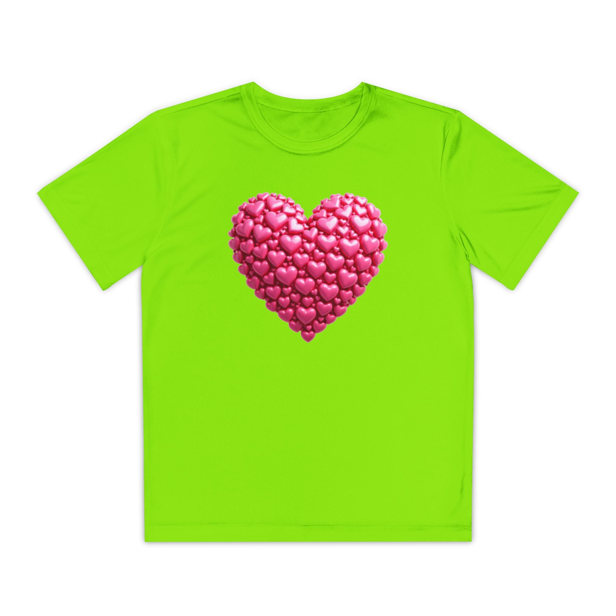 Heart Youth T-Shirt Sports Graphic Tee, Cool Athletic Shirt for Kids, Perfect for Sports Events, Team Spirit