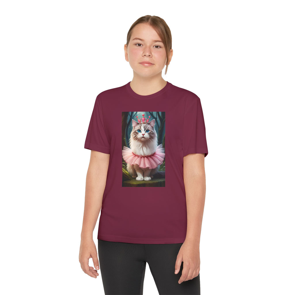 Graphic Tee, Cute Cartoon Kitten, Kids Animal Lover Shirt, Kitty Princess Design, Youth Tee for Girls and Boys, Funny Cat Shirt, Gift for