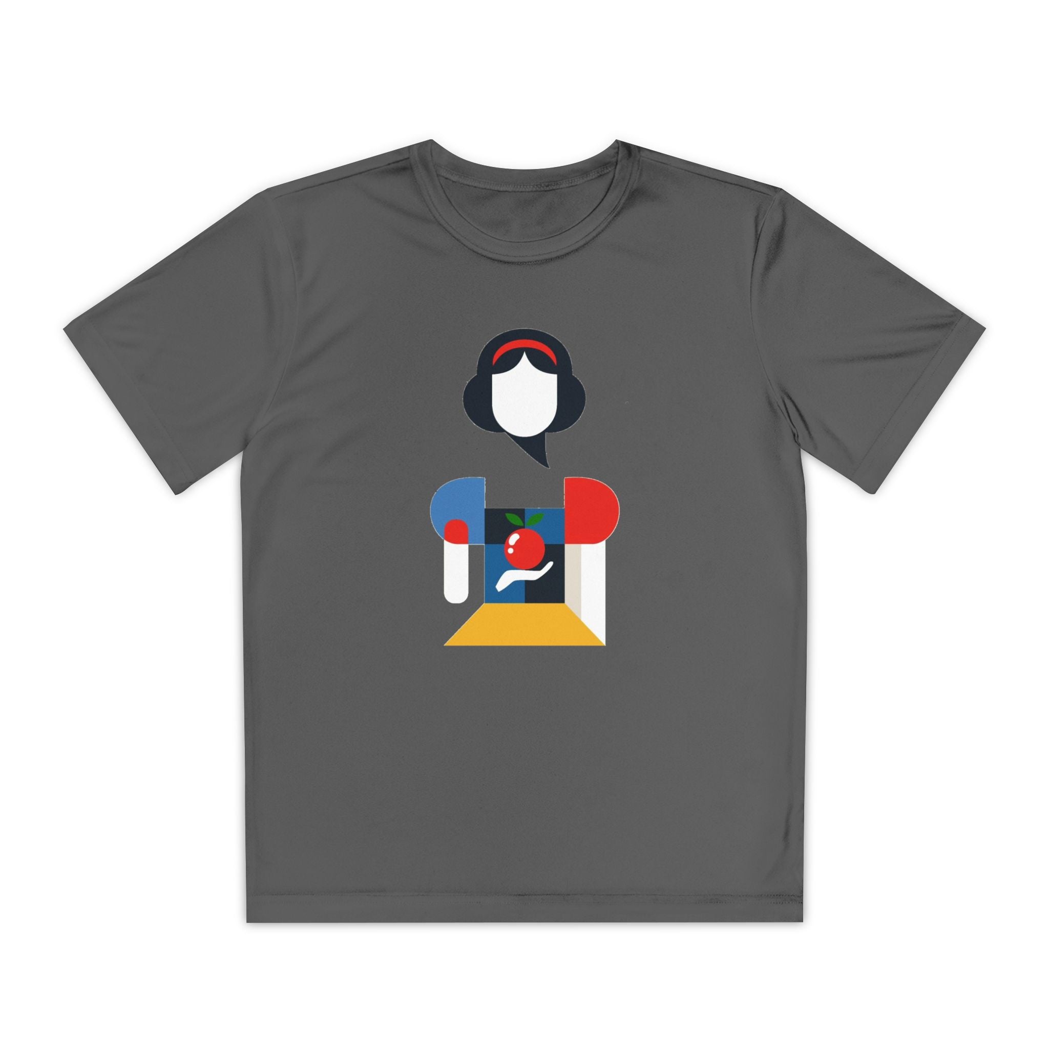Snow White Youth T-Shirt Sports Graphic Tee, Cool Athletic Shirt for Kids, Perfect for Sports Events, Team Spirit