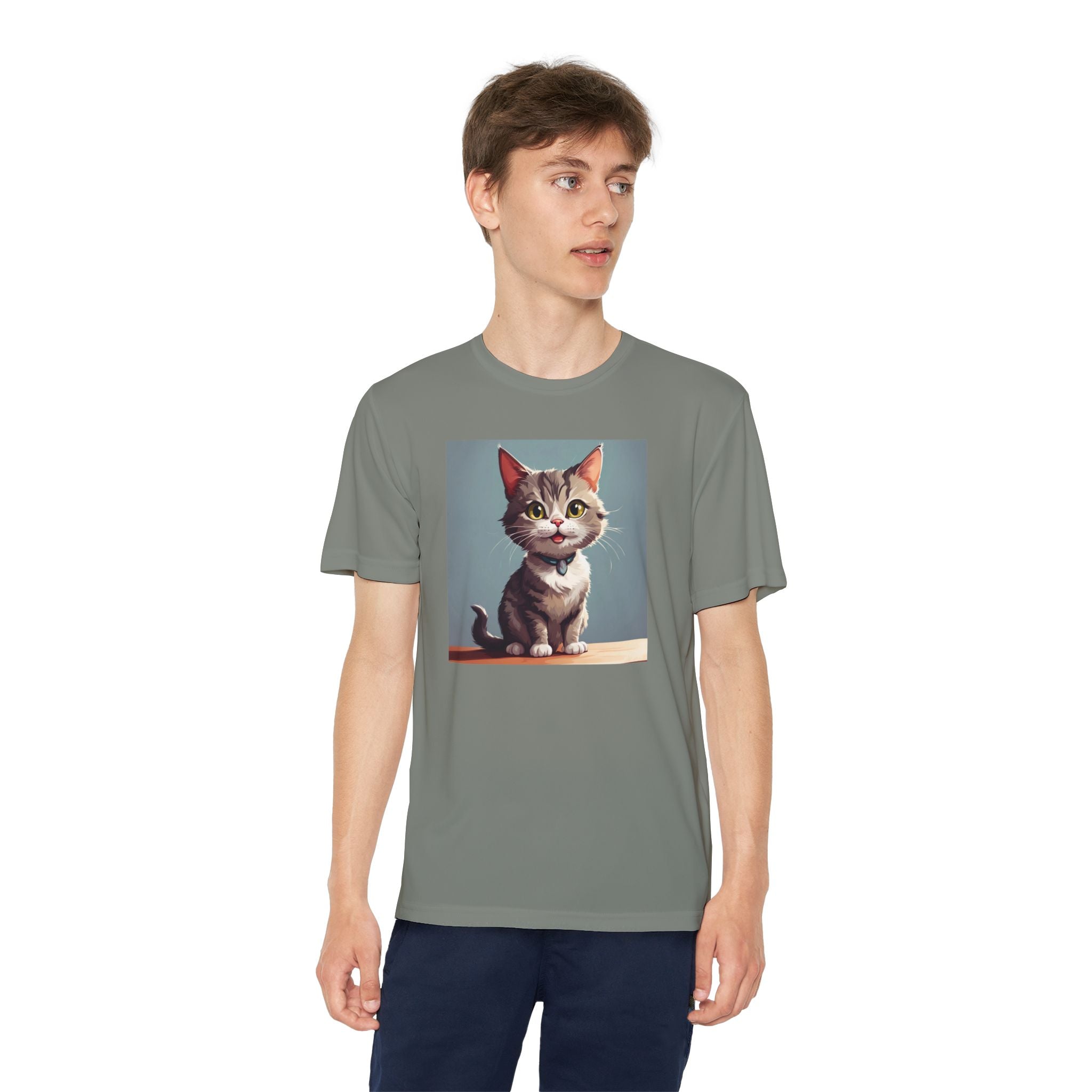 Youth Tee, Cute Kitten Graphic Shirt for Kids, Cat Lover Gift, Animal Theme Top, Children's Clothing, Feline Print Apparel