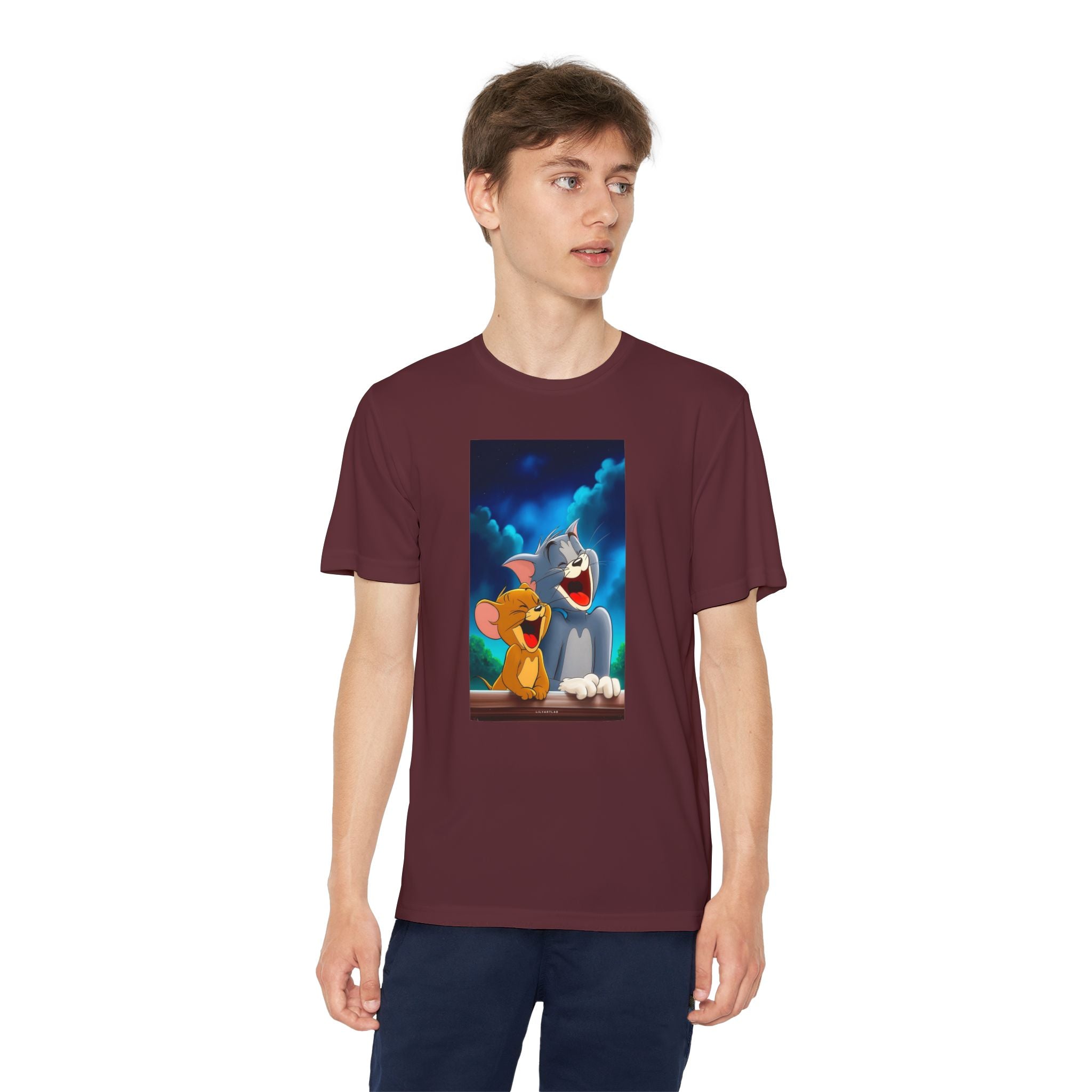 Youth Competitor Tee with Tom And Jerry design, Cartoon Graphic Kid's T-Shirt, Kids Tee, Children's Clothing, Funny Tee for Boys and Girls