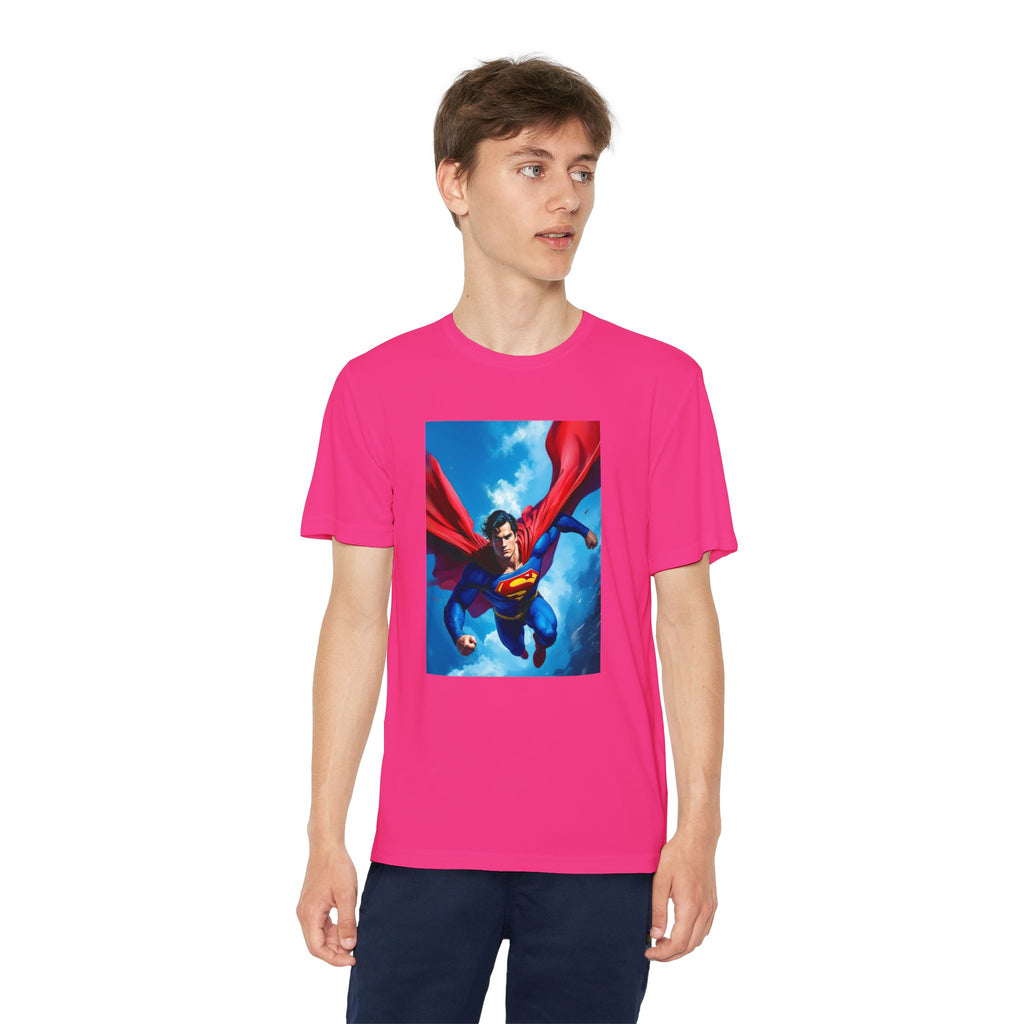 Superman Superhero Marvel T-Shirt, Youth Competitor Tee,  Kids Comic Book Hero Top, Children's Graphic Tee, Youth Super Power T-Shirt
