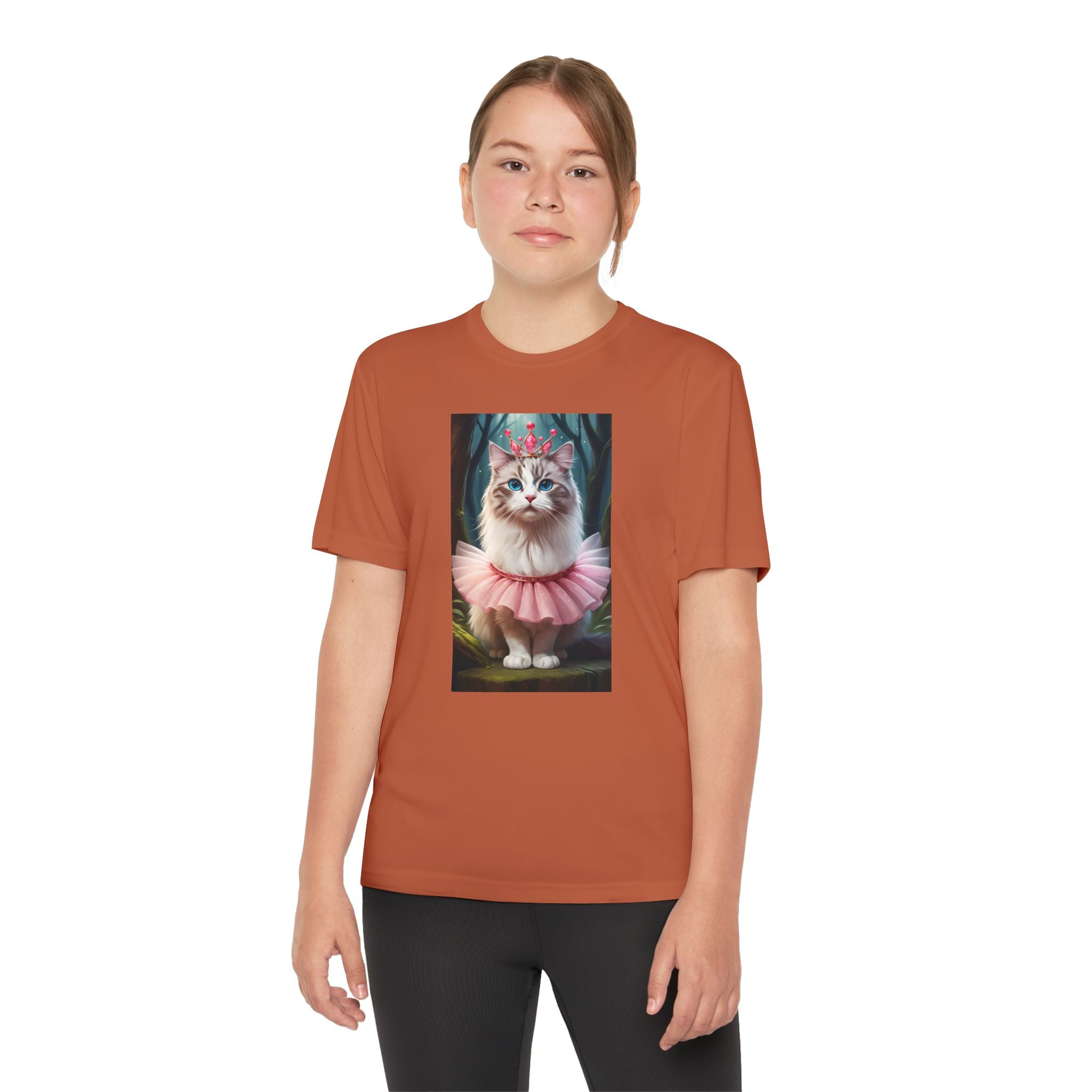 Graphic Tee, Cute Cartoon Kitten, Kids Animal Lover Shirt, Kitty Princess Design, Youth Tee for Girls and Boys, Funny Cat Shirt, Gift for