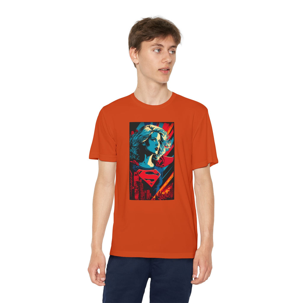 Superhero Youth T-Shirt Sports Graphic Tee, Cool Athletic Shirt for Kids