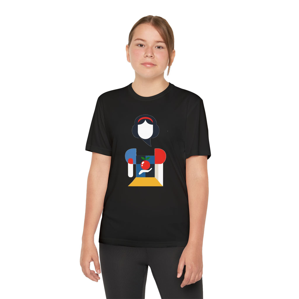 Snow White Youth T-Shirt Sports Graphic Tee, Cool Athletic Shirt for Kids, Perfect for Sports Events, Team Spirit