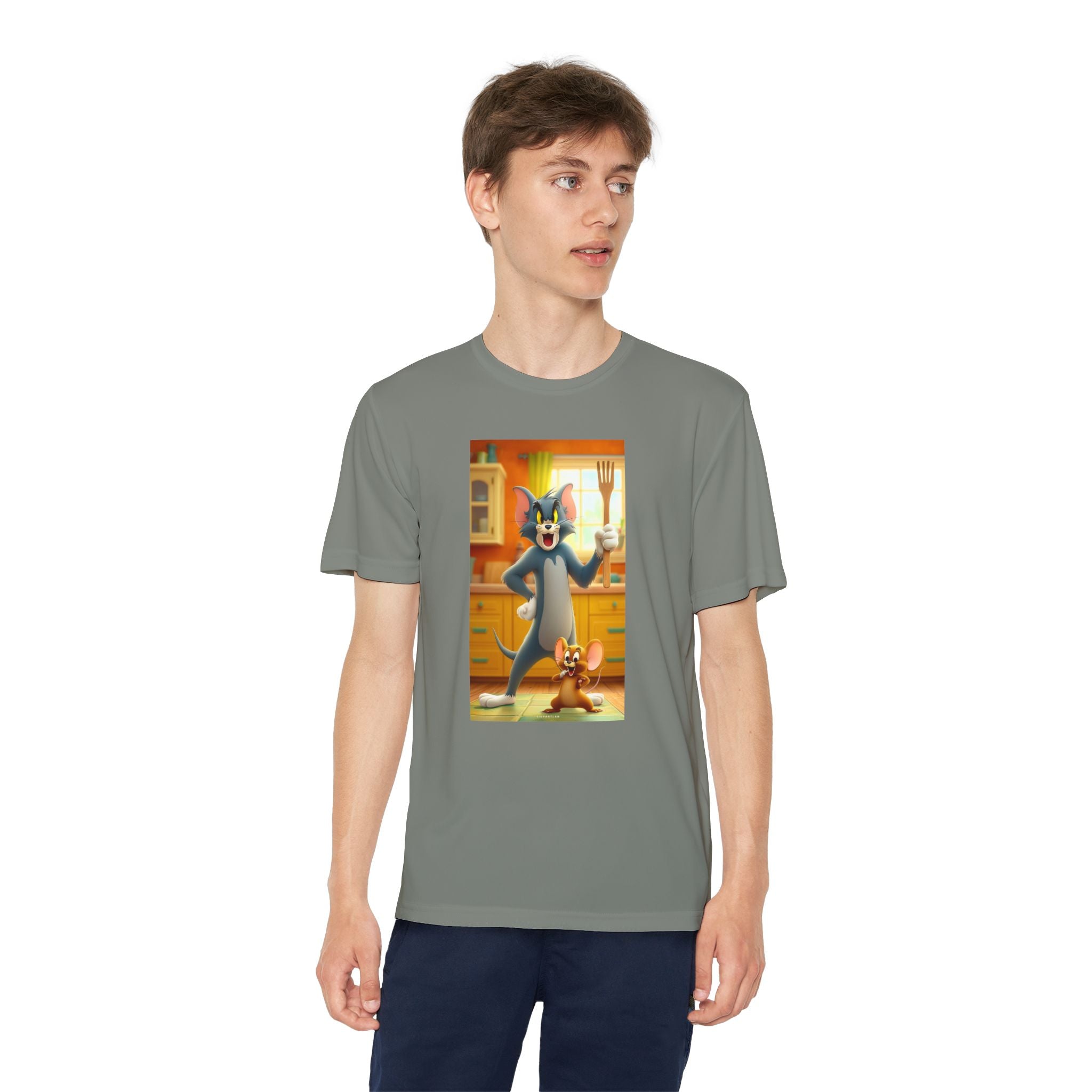 Youth Competitor Tee with Tom And Jerry design, Cartoon Graphic Kid's T-Shirt, Kids Tee, Children's Clothing, Funny Tee for Boys and Girls