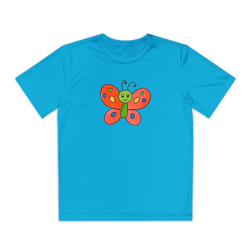Butterffy Youth T-Shirt Sports Graphic Tee, Cool Athletic Shirt for Kids, Perfect for Sports Events, Team Spirit