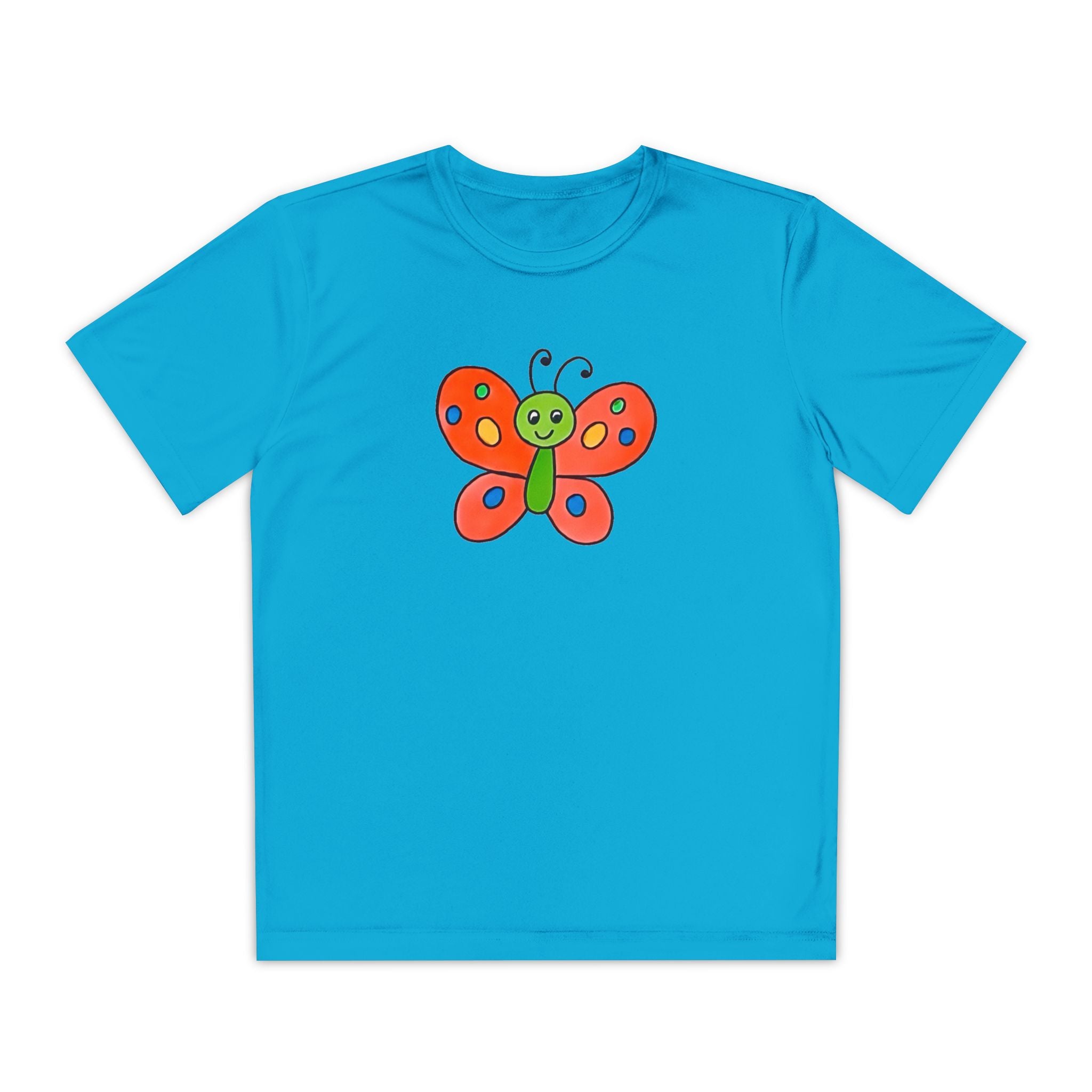 Butterffy Youth T-Shirt Sports Graphic Tee, Cool Athletic Shirt for Kids, Perfect for Sports Events, Team Spirit