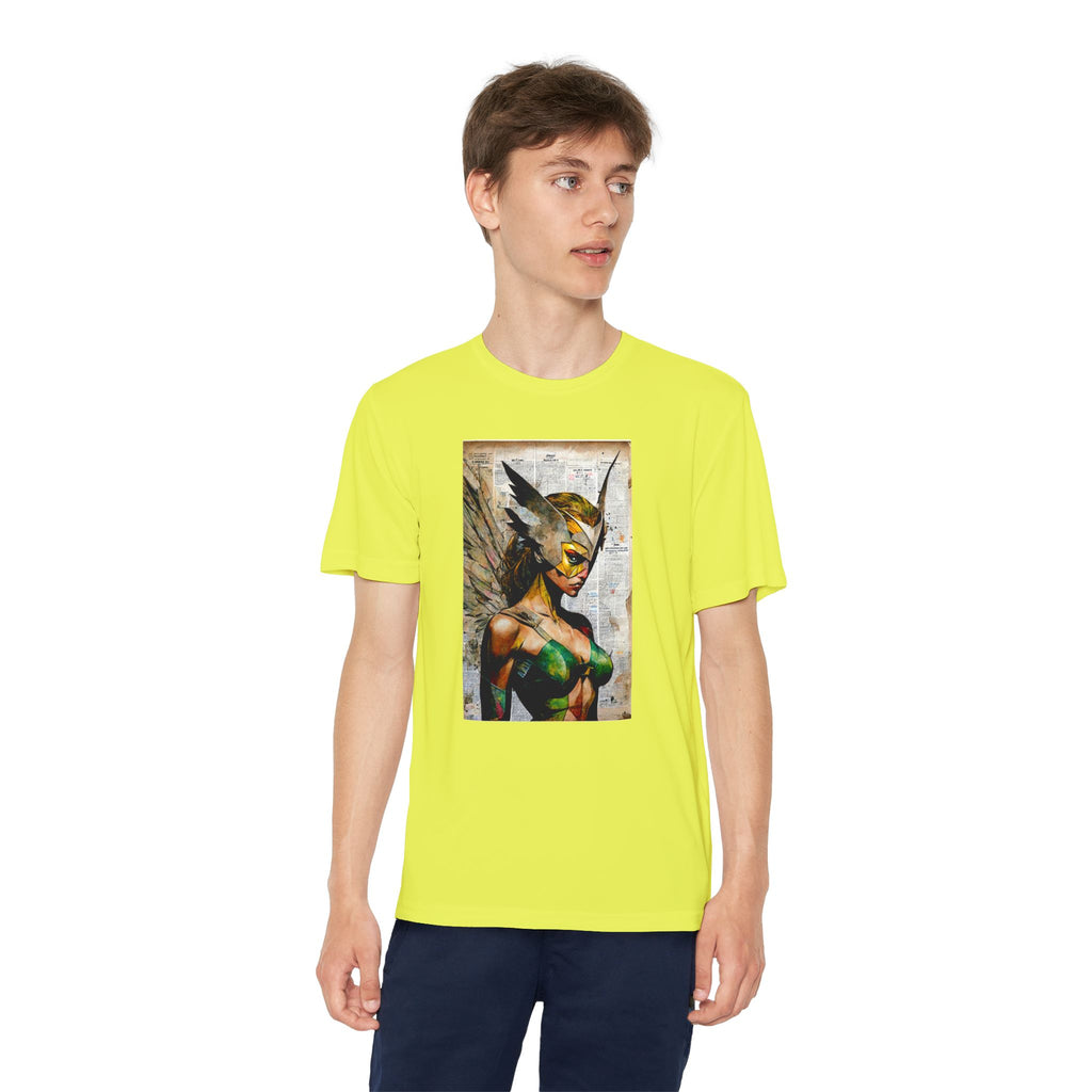 Superhero Youth T-Shirt Sports Graphic Tee, Cool Athletic Shirt for Kids