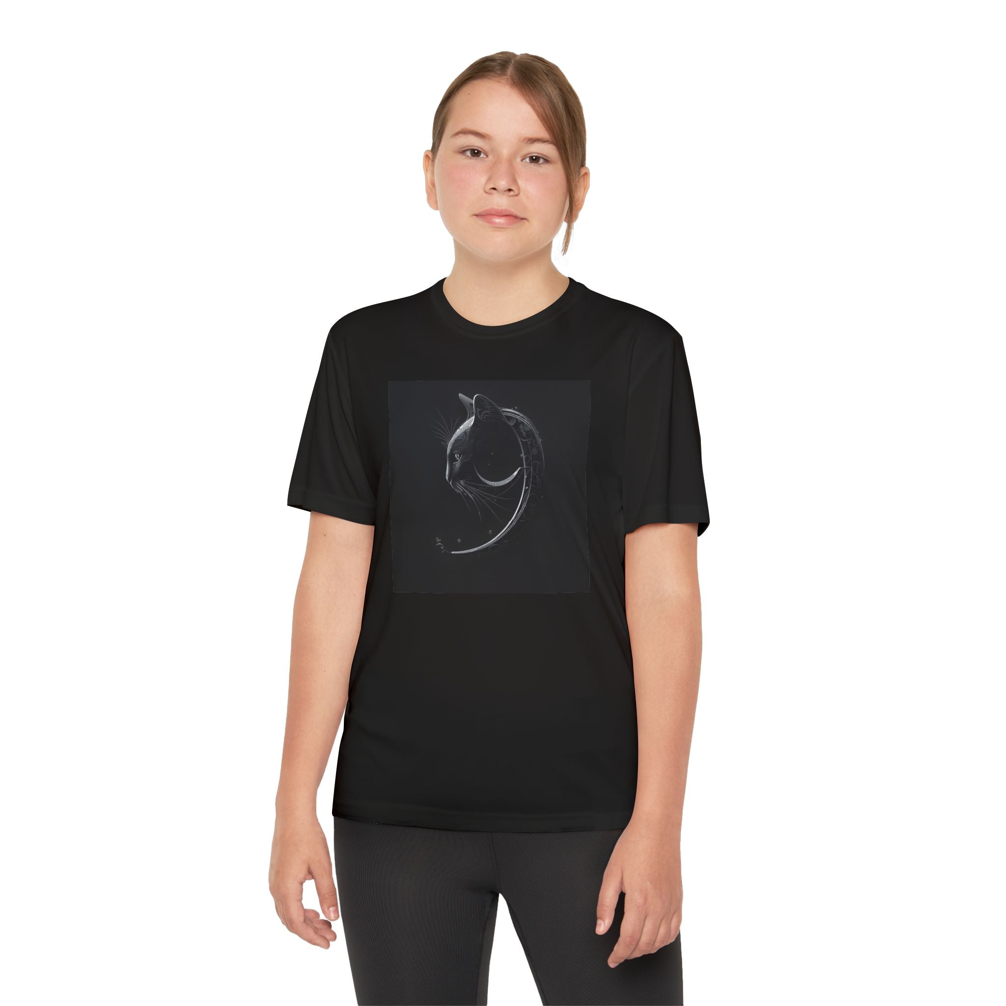 Youth Tee Shirt, Kids Animal Graphic Top, Cute Black and White Tee, Children's Zoo Theme Shirt, Bamboo Bear