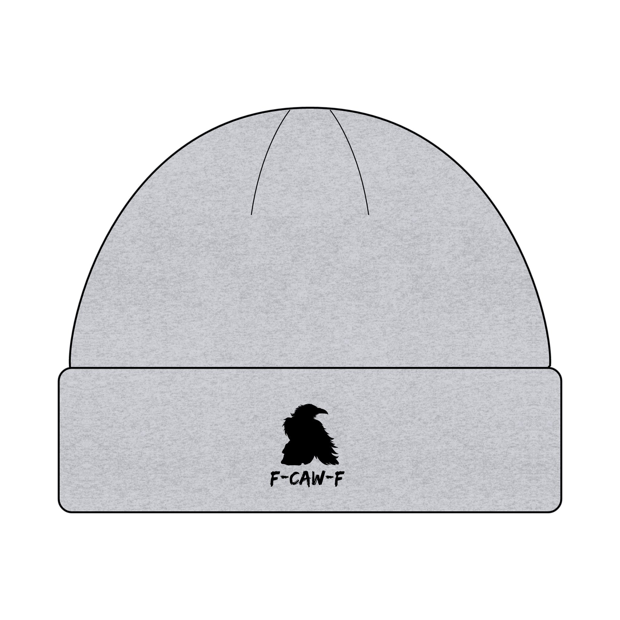 F-CAW-F Beanie Hat - Knit Winter Cap, Warm Headwear, Cozy Skull Cap, Cute Slouchy Beanie, Stylish Knit Beanie