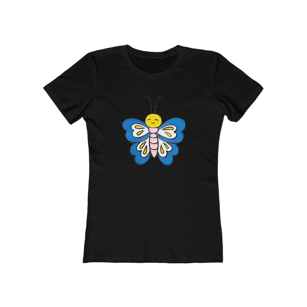 Butterffy Chic Women's Boyfriend Tee, Casual Outfits, Gift for Her, Weekend Wear, Trendy Style, Everyday Comfort