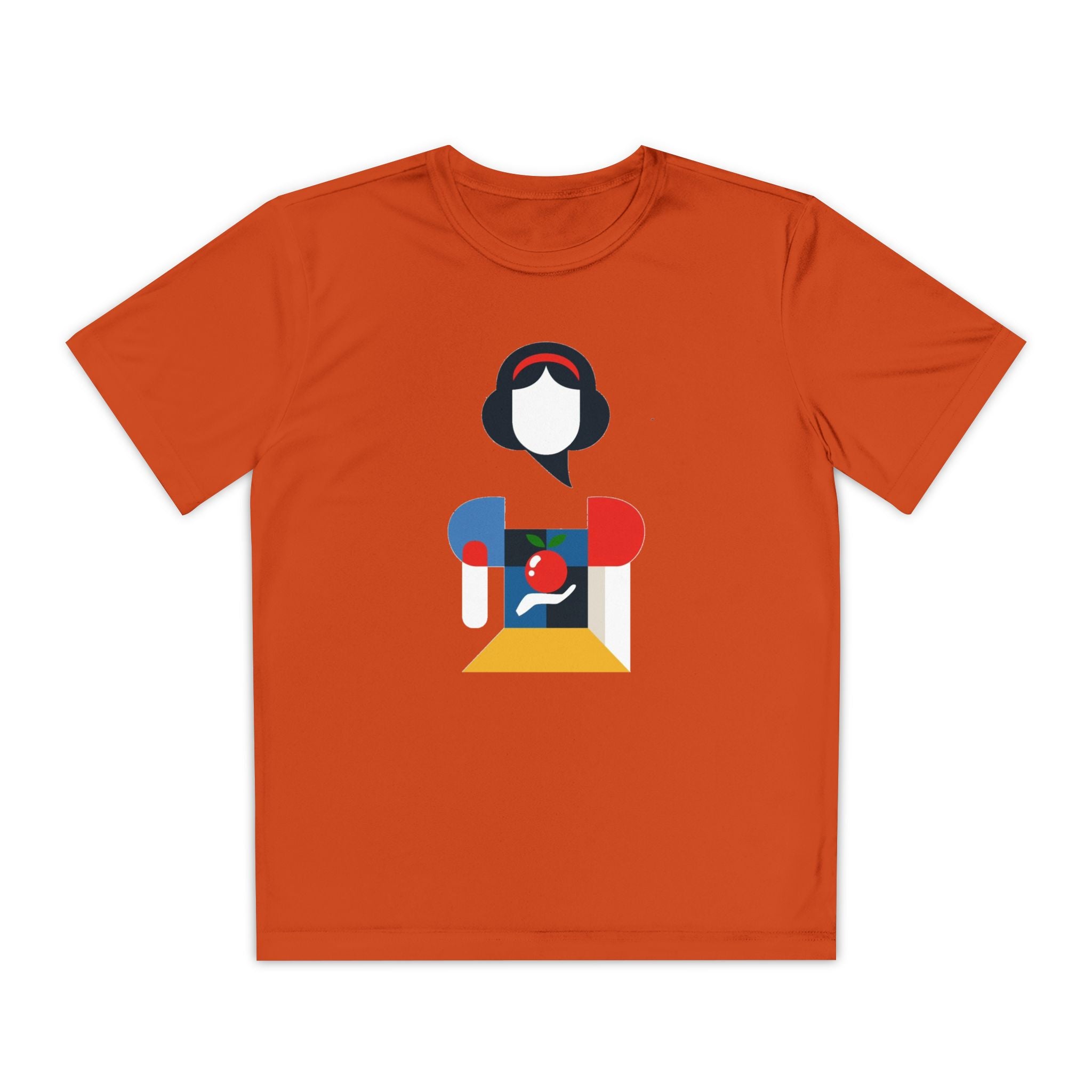 Snow White Youth T-Shirt Sports Graphic Tee, Cool Athletic Shirt for Kids, Perfect for Sports Events, Team Spirit