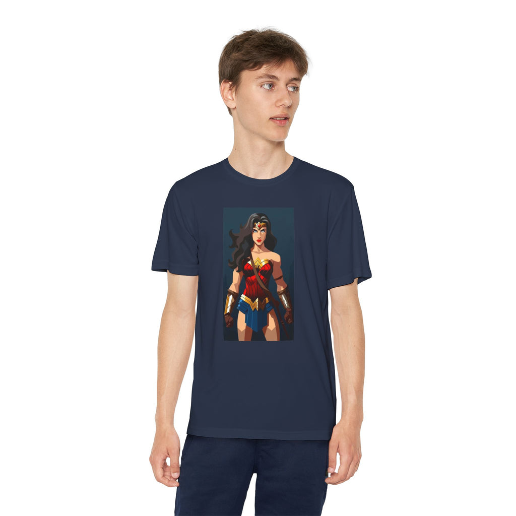 Superhero Youth T-Shirt Sports Graphic Tee, Cool Athletic Shirt for Kids