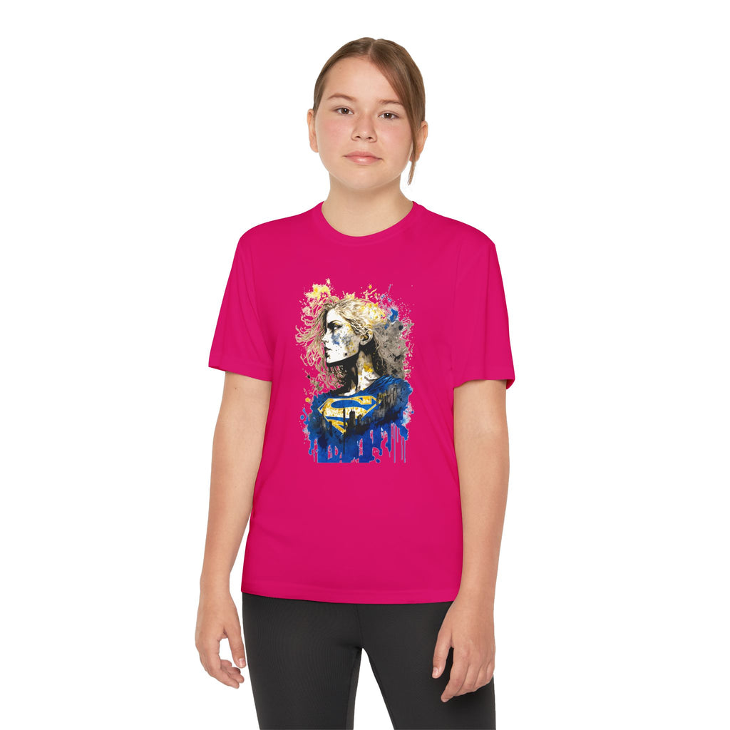 Superhero Youth T-Shirt Sports Graphic Tee, Cool Athletic Shirt for Kids