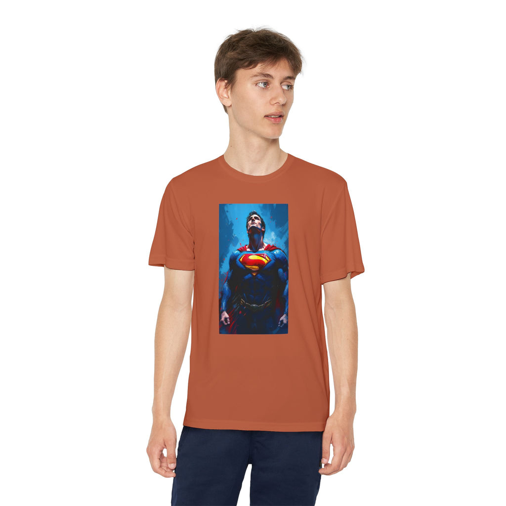 Superman Superhero Marvel T-Shirt, Youth Competitor Tee,  Kids Comic Book Hero Top, Children's Graphic Tee, Youth Super Power T-Shirt