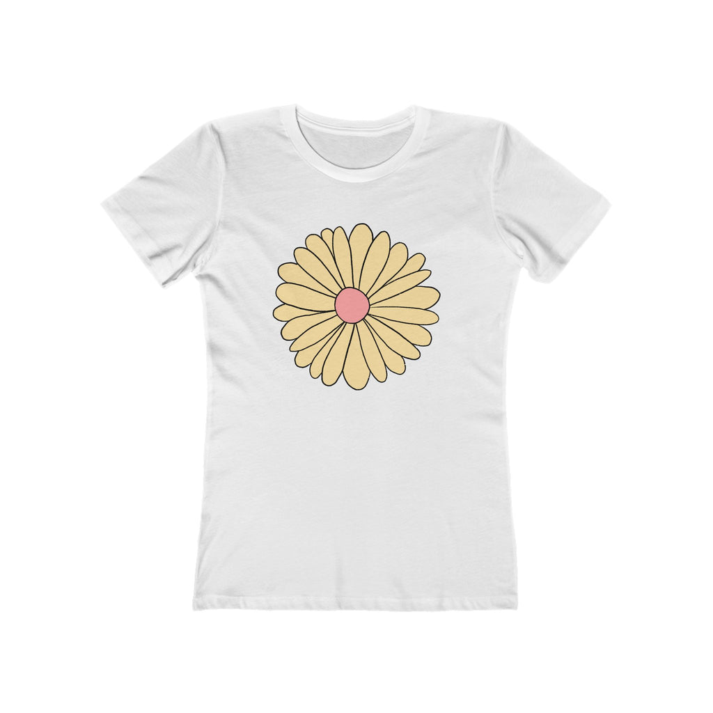 Flower Women's Tshirt, Floral Graphic Tee, Casual Top for Her, Spring Blossom Shirt, Botanical Print Blouse