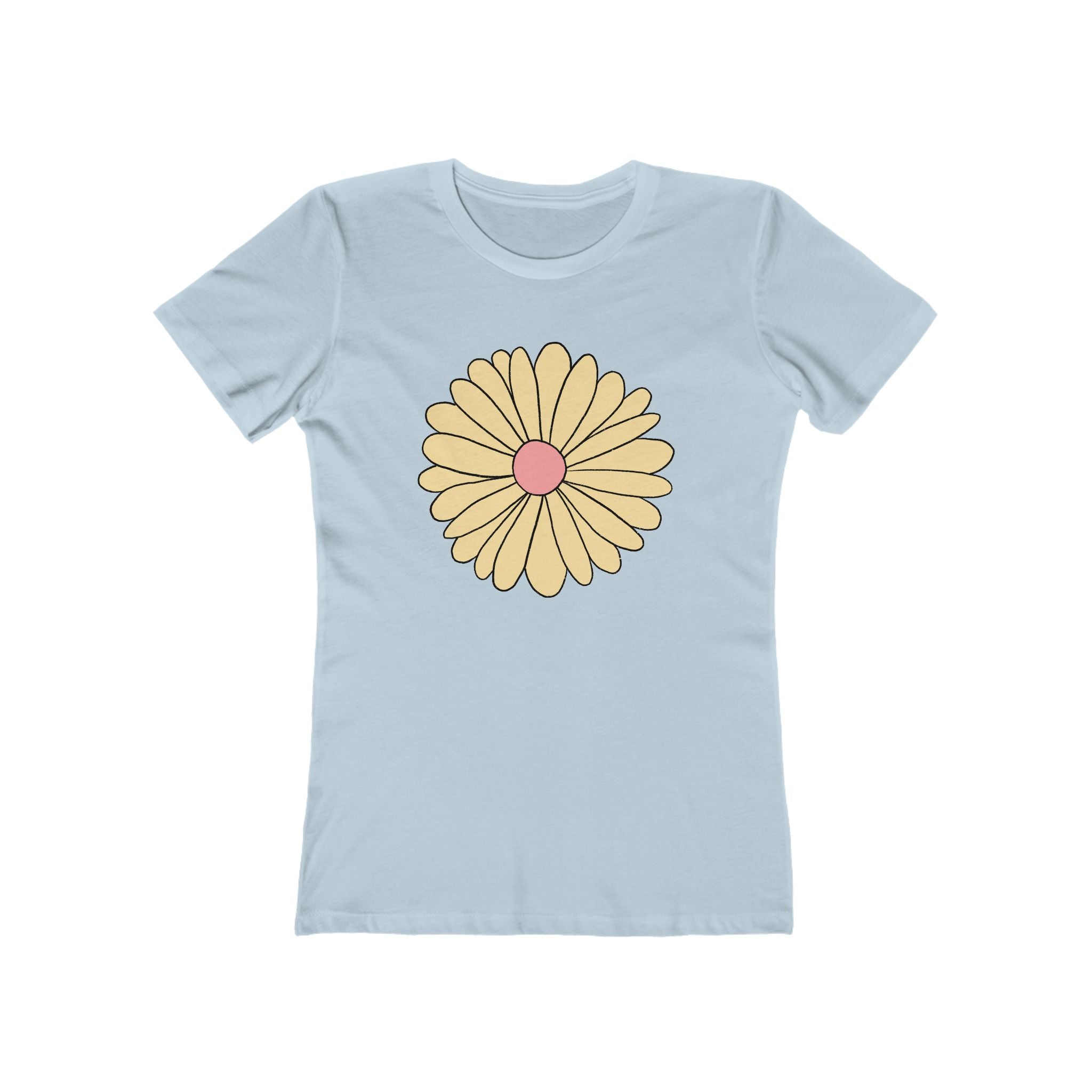 Flower Women's Tshirt, Floral Graphic Tee, Casual Top for Her, Spring Blossom Shirt, Botanical Print Blouse