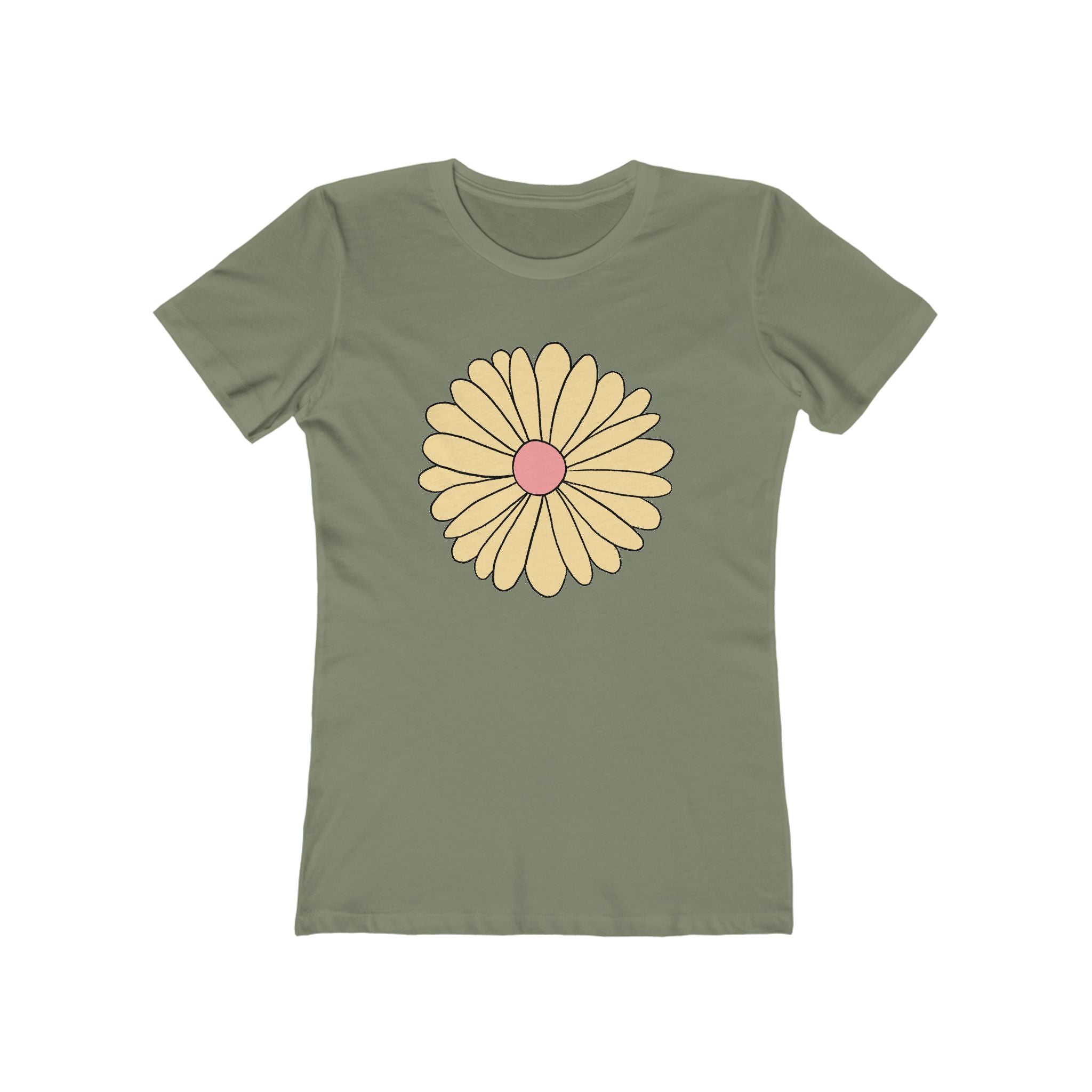 Flower Women's Tshirt, Floral Graphic Tee, Casual Top for Her, Spring Blossom Shirt, Botanical Print Blouse