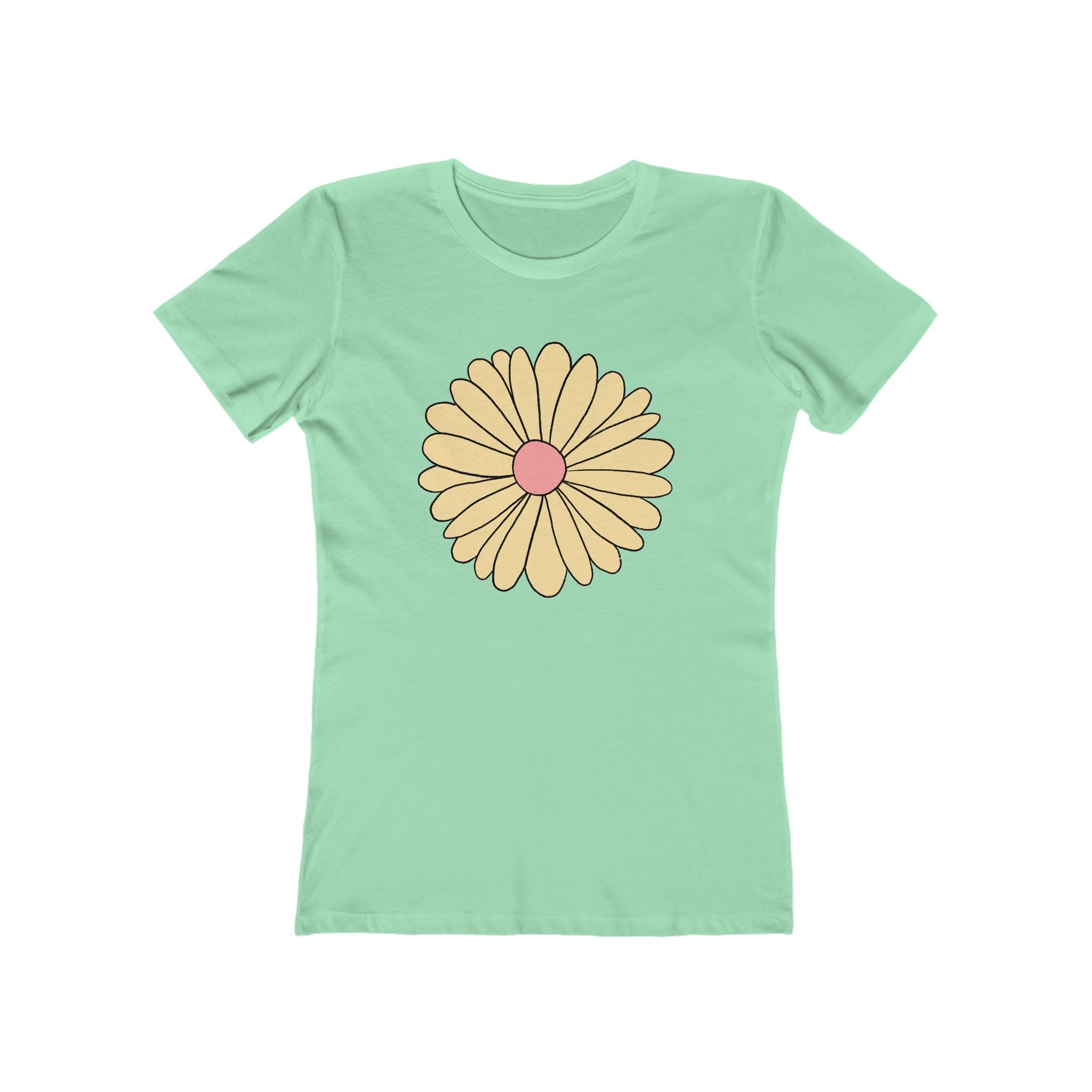 Flower Women's Tshirt, Floral Graphic Tee, Casual Top for Her, Spring Blossom Shirt, Botanical Print Blouse