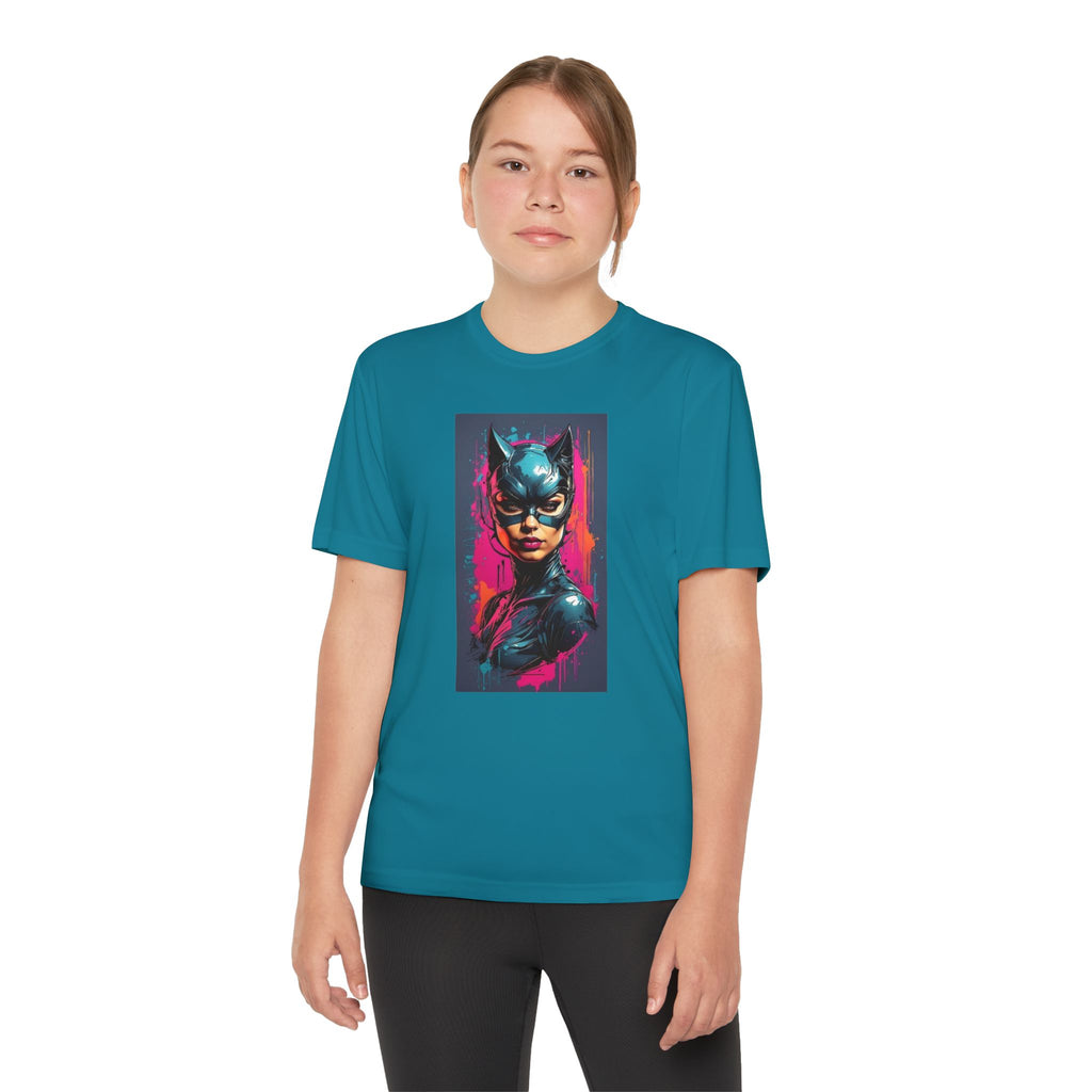 Superhero Youth T-Shirt Sports Graphic Tee, Cool Athletic Shirt for Kids