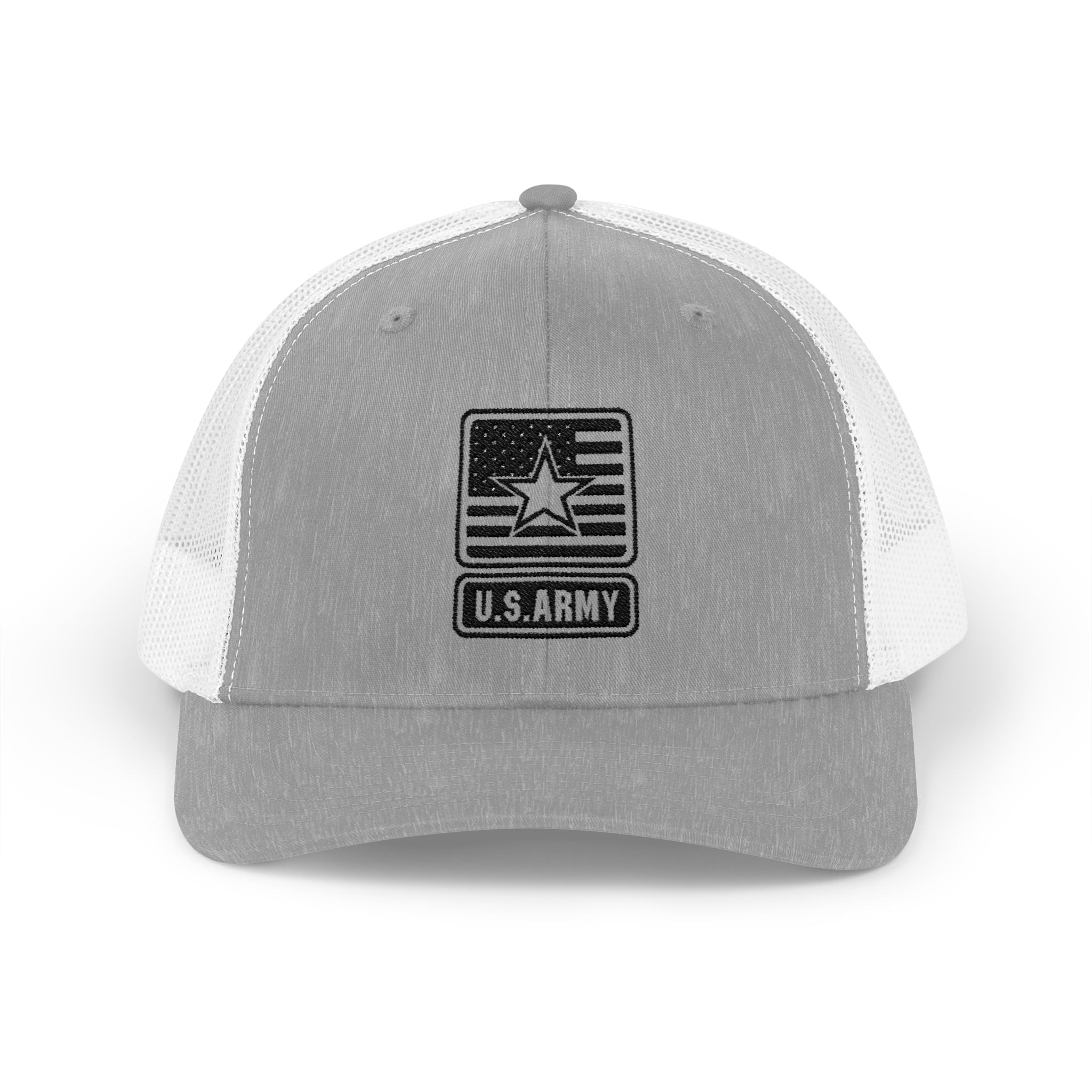 US Army Snapback Trucker Cap with Thin Red Line Design, Ideal for First Responders, Supportive Gifts, Memorials, Everyday Wear