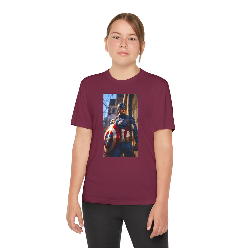 Captain America Superhero Marvel Patriotic, Kids Graphic T-Shirt, Boys Hero Top, Girls Comic Book Clothing, Birthday