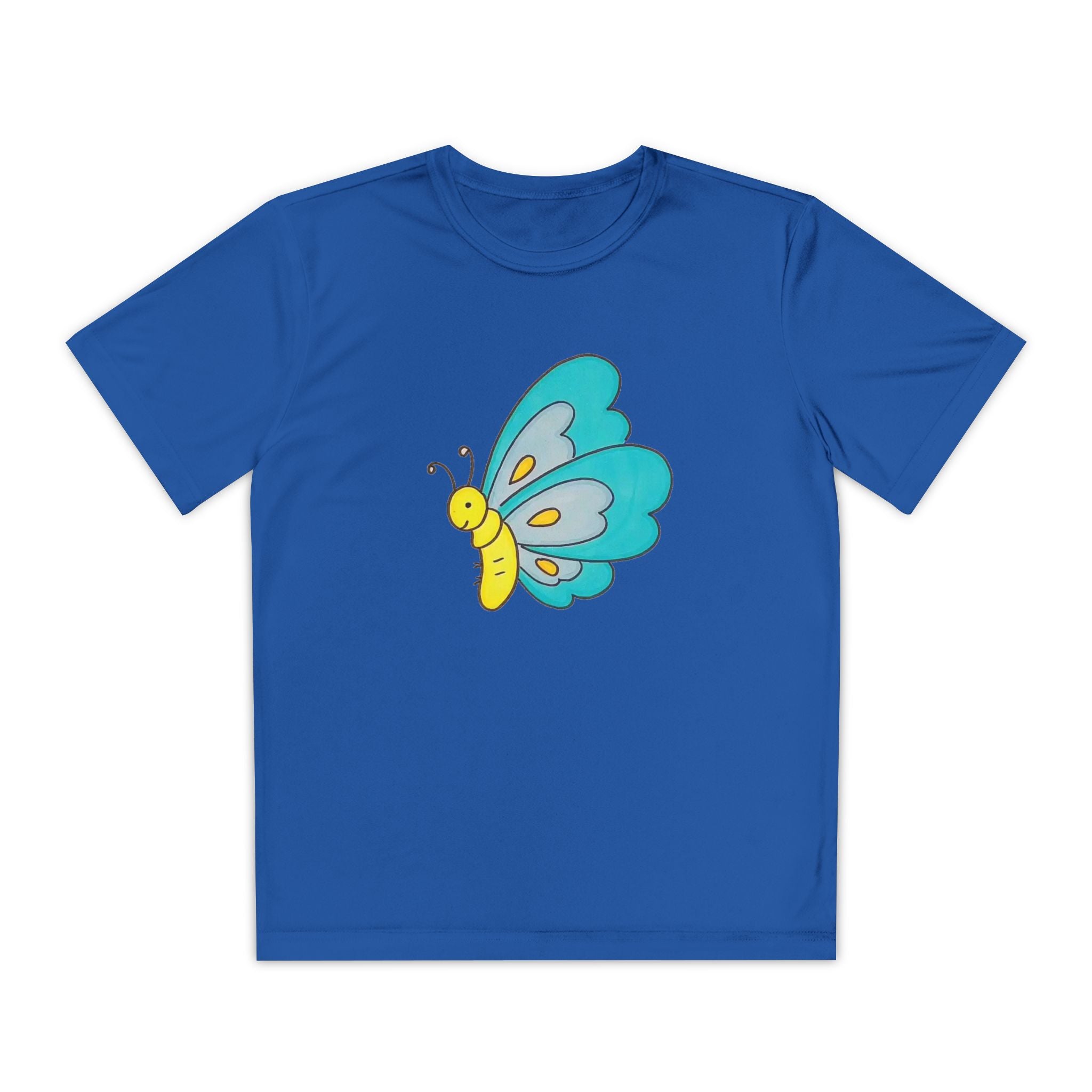 Butterffy Youth T-Shirt Sports Graphic Tee, Cool Athletic Shirt for Kids, Perfect for Sports Events, Team Spirit