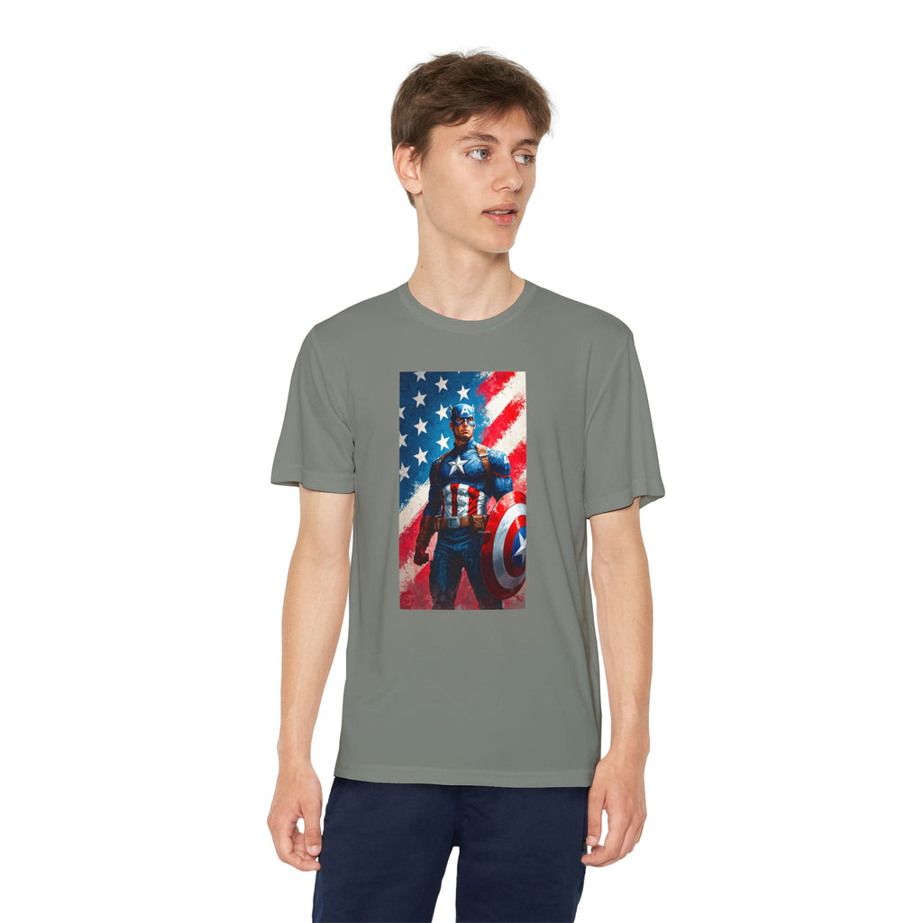 Captain America Superhero Marvel Patriotic, Kids Graphic T-Shirt, Boys Hero Top, Girls Comic Book Clothing, Birthday