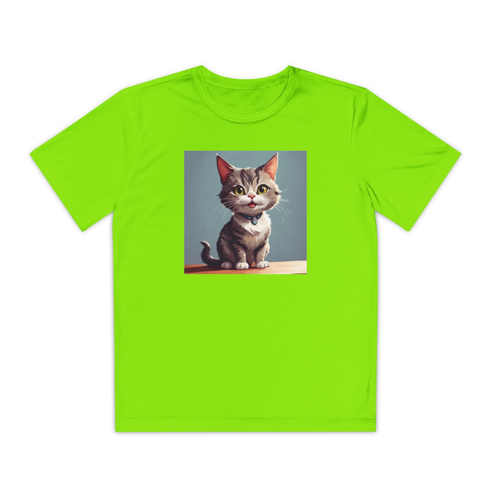 Youth Tee, Cute Kitten Graphic Shirt for Kids, Cat Lover Gift, Animal Theme Top, Children's Clothing, Feline Print Apparel