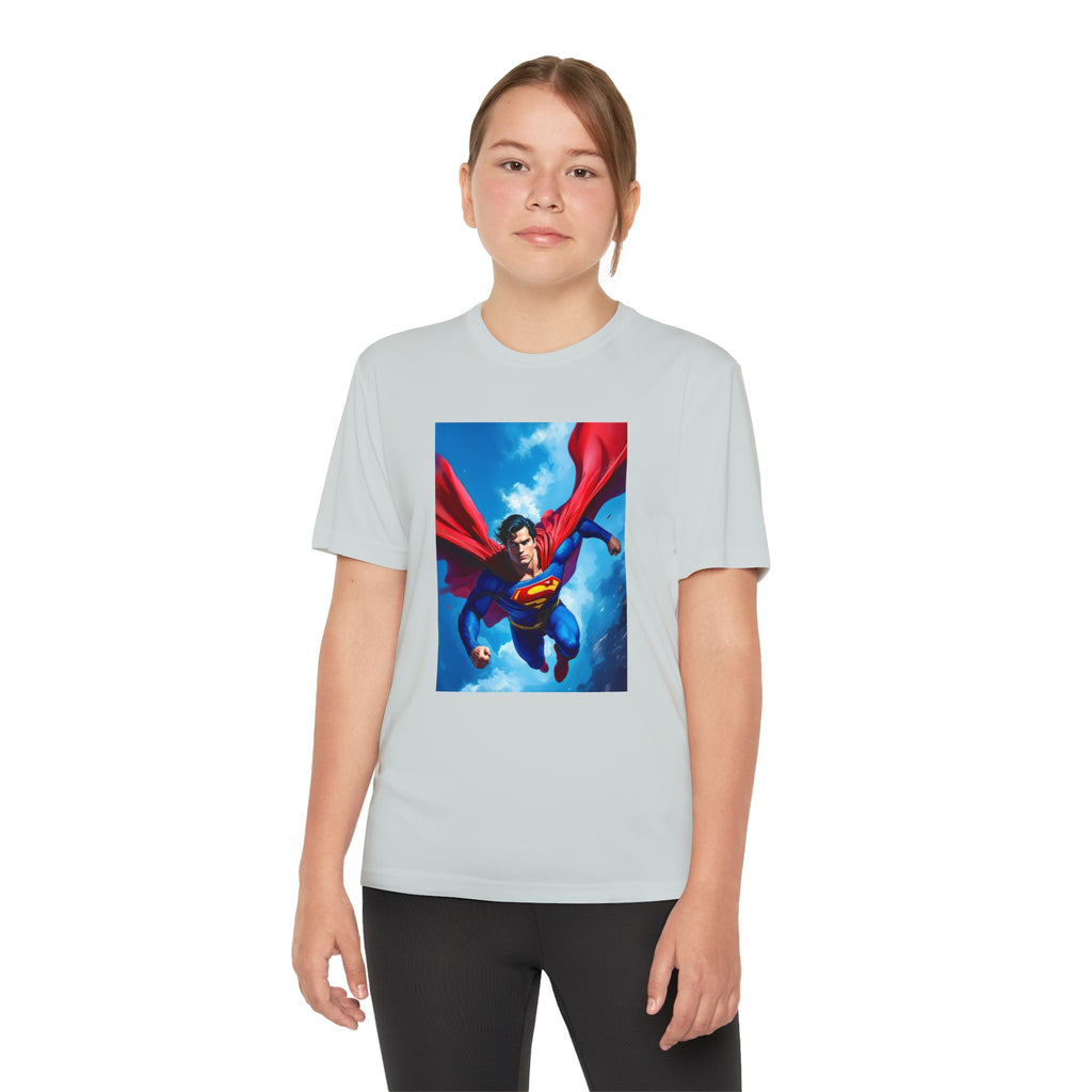 Superman Superhero Marvel T-Shirt, Youth Competitor Tee,  Kids Comic Book Hero Top, Children's Graphic Tee, Youth Super Power T-Shirt