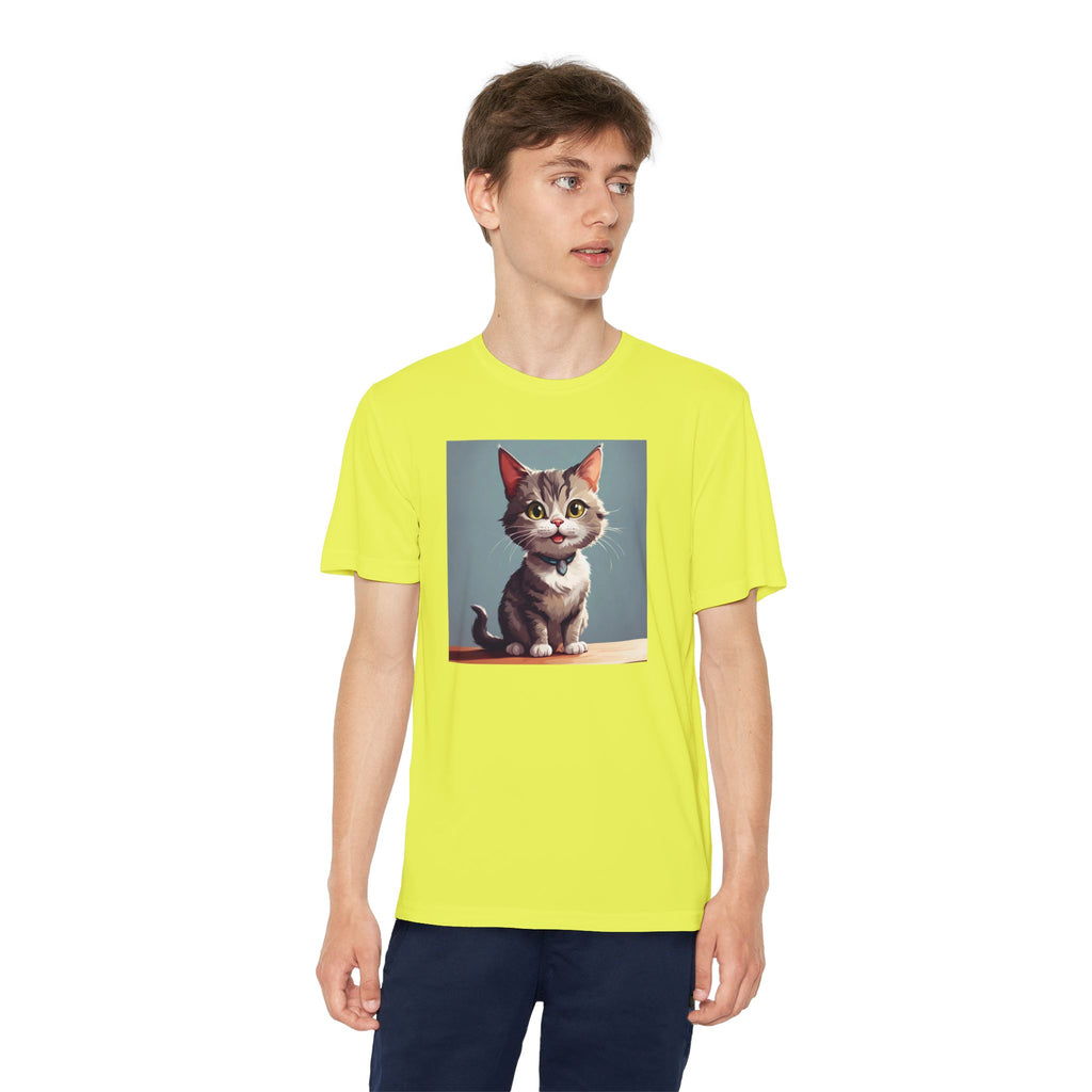 Youth Tee, Cute Kitten Graphic Shirt for Kids, Cat Lover Gift, Animal Theme Top, Children's Clothing, Feline Print Apparel