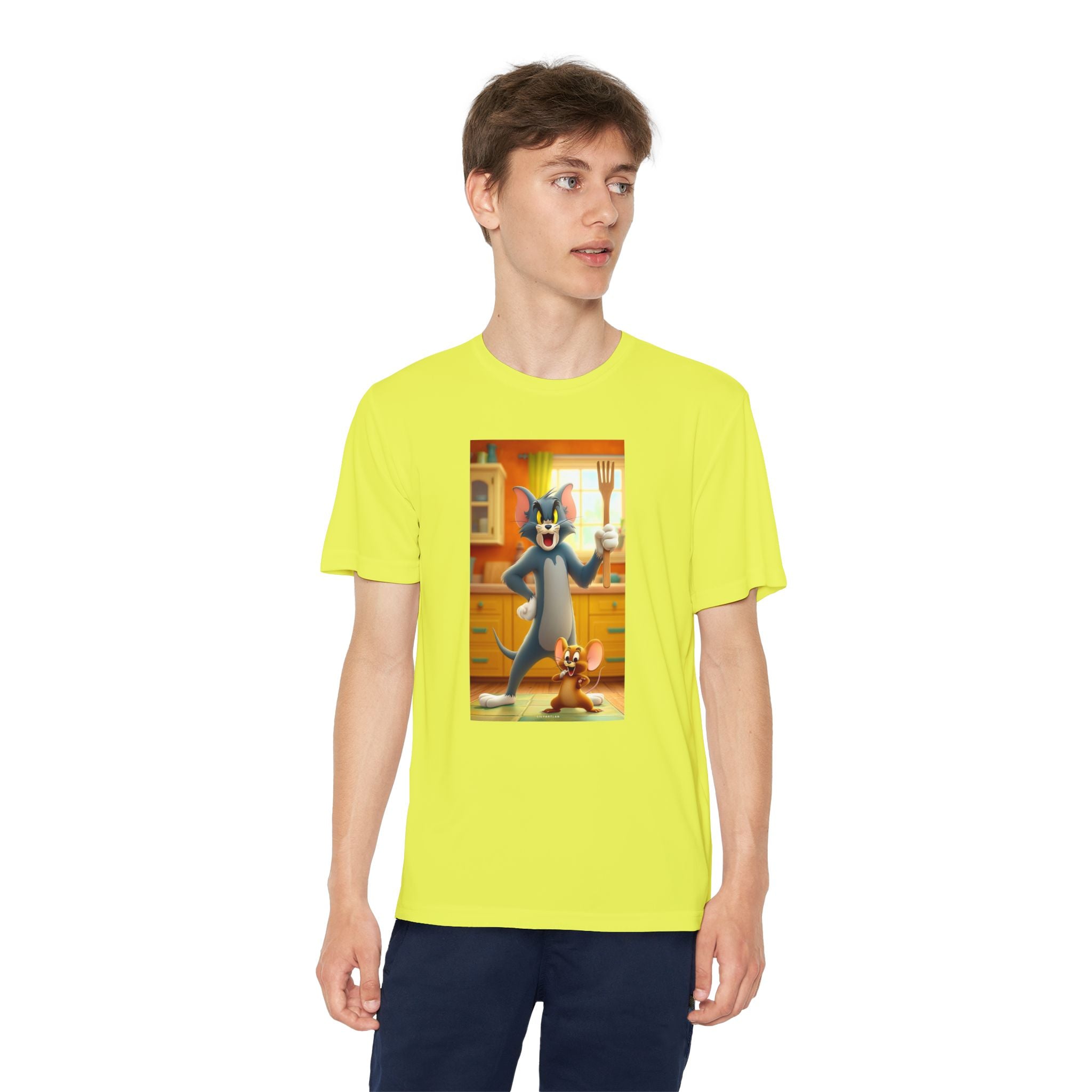 Youth Competitor Tee with Tom And Jerry design, Cartoon Graphic Kid's T-Shirt, Kids Tee, Children's Clothing, Funny Tee for Boys and Girls