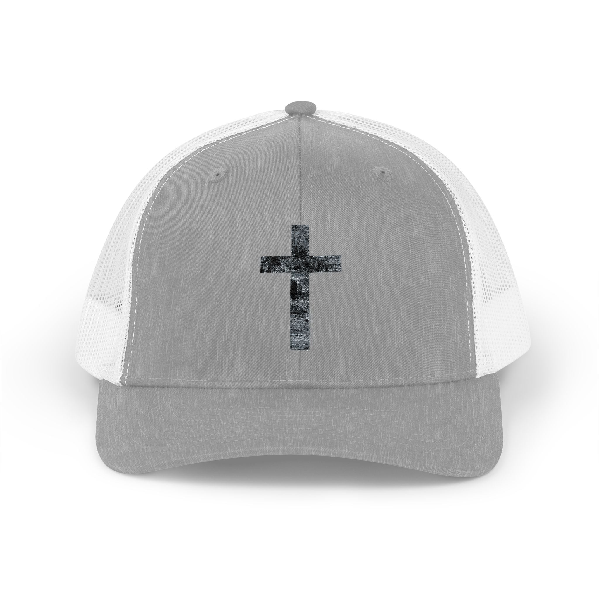 Holly Cross Snapback Trucker Cap with Thin Red Line Design, Ideal for First Responders, Supportive Gifts, Memorials, Everyday Wear