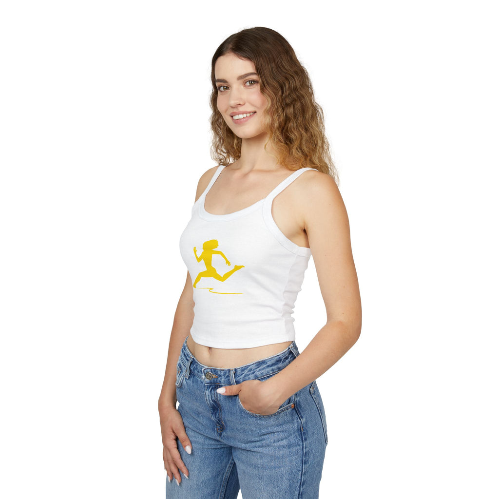 Running Woman Tank Top, Athletic Workout Top, Fitness Sleeveless Shirt, Jogging Muscle Tee, Exercise Gym Cami