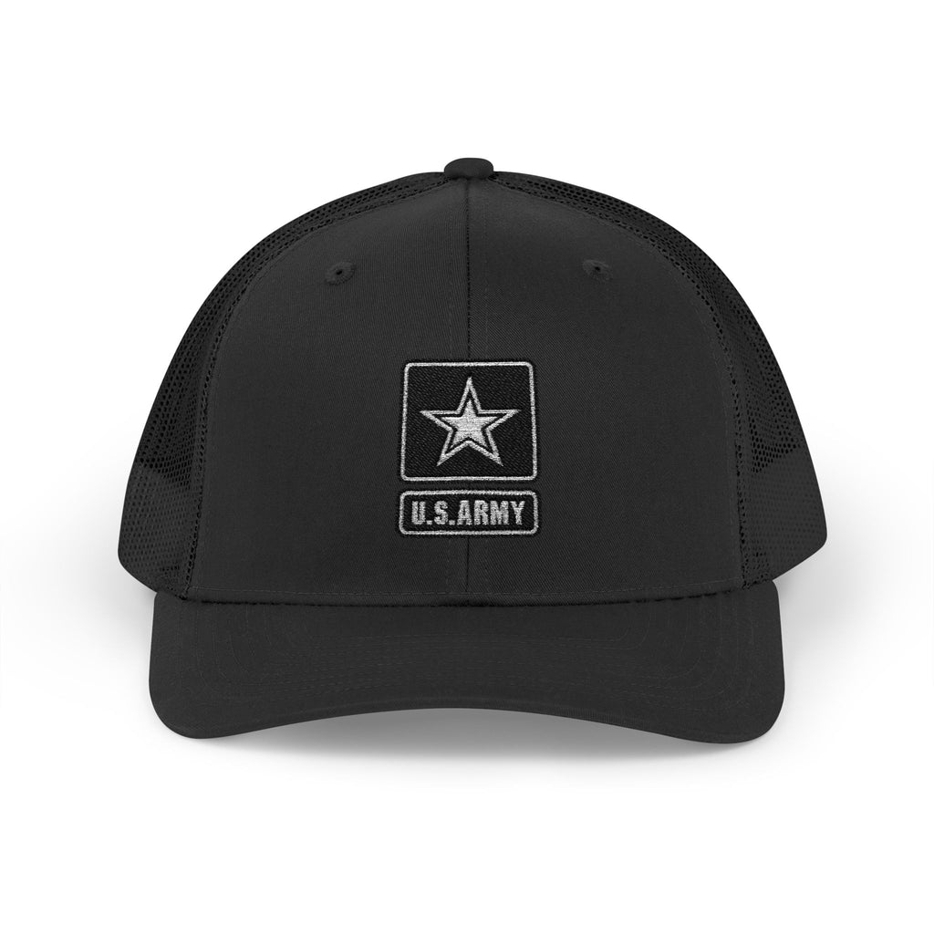 US Army Snapback Trucker Cap with Thin Red Line Design, Ideal for First Responders, Supportive Gifts, Memorials, Everyday Wear