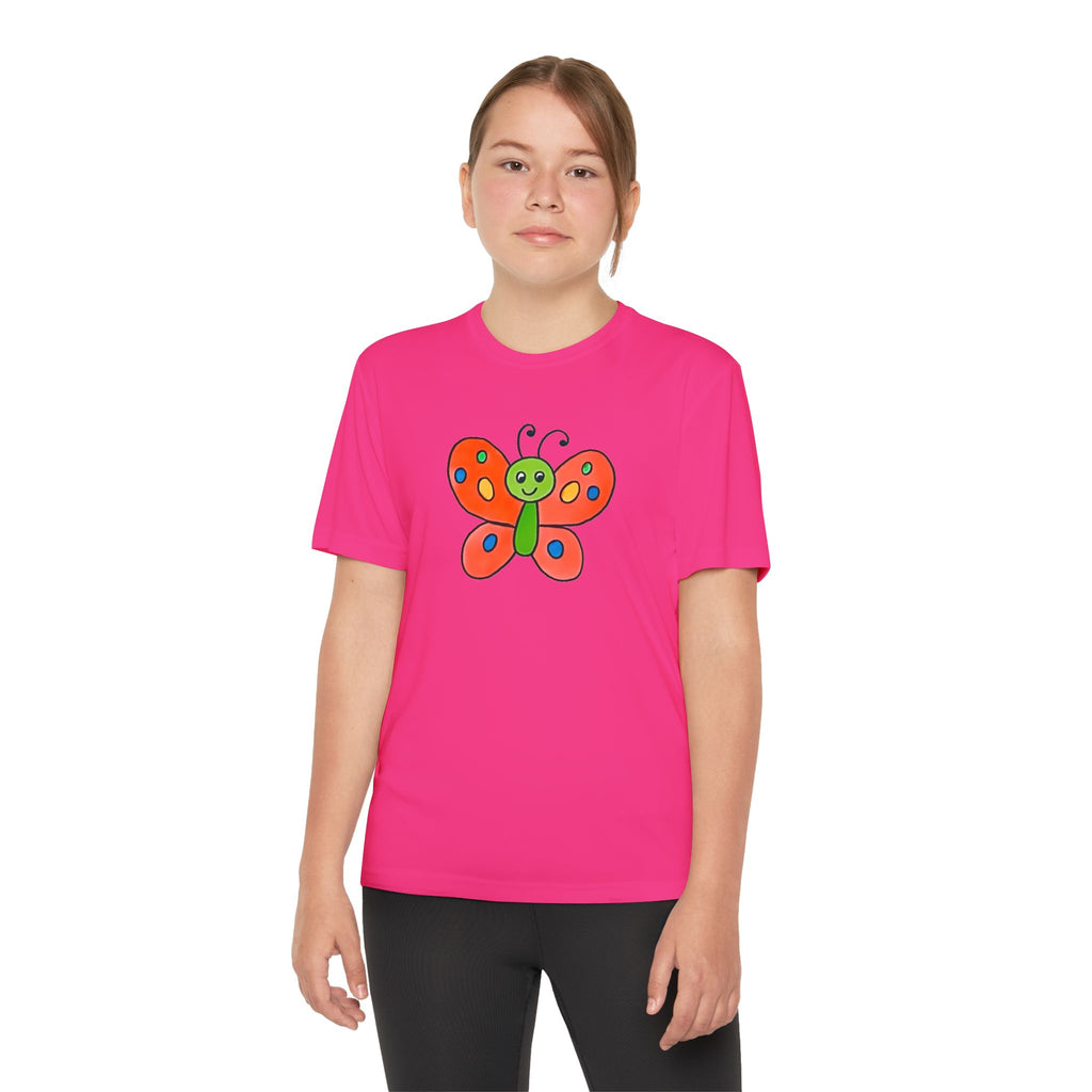 Butterffy Youth T-Shirt Sports Graphic Tee, Cool Athletic Shirt for Kids, Perfect for Sports Events, Team Spirit
