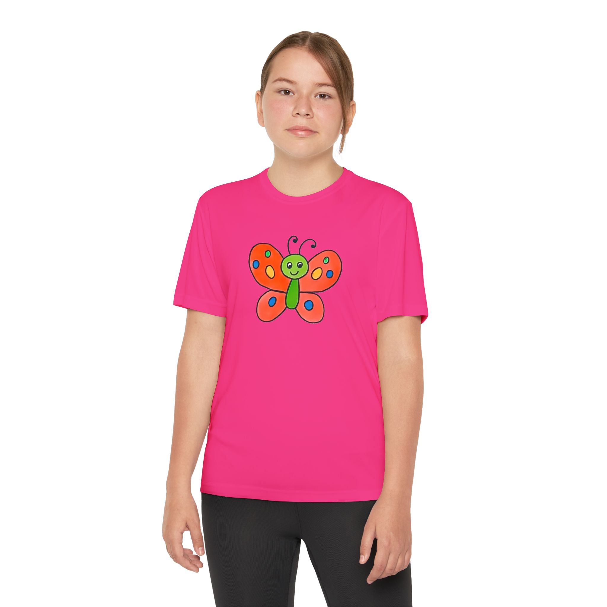Butterffy Youth T-Shirt Sports Graphic Tee, Cool Athletic Shirt for Kids, Perfect for Sports Events, Team Spirit