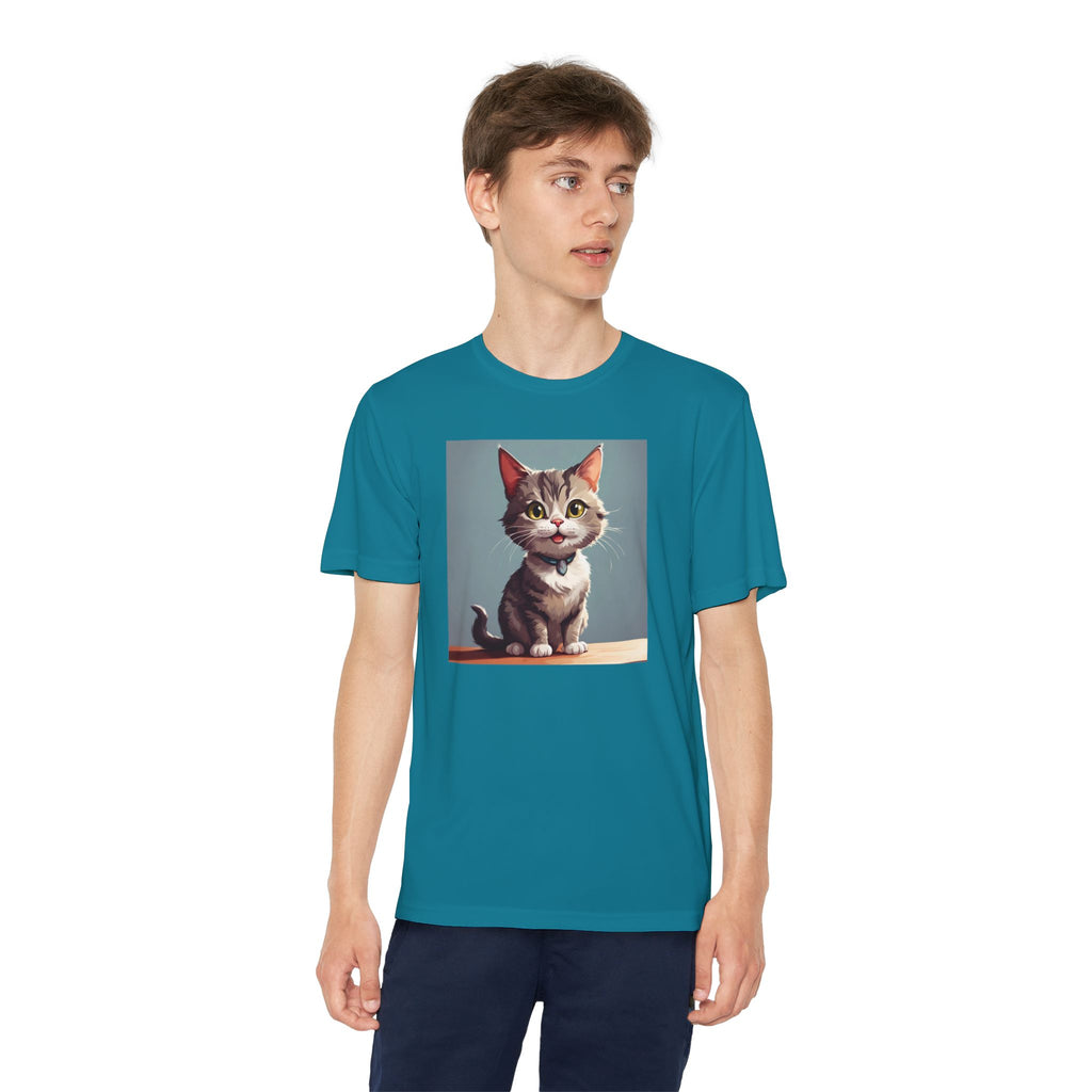 Youth Tee, Cute Kitten Graphic Shirt for Kids, Cat Lover Gift, Animal Theme Top, Children's Clothing, Feline Print Apparel