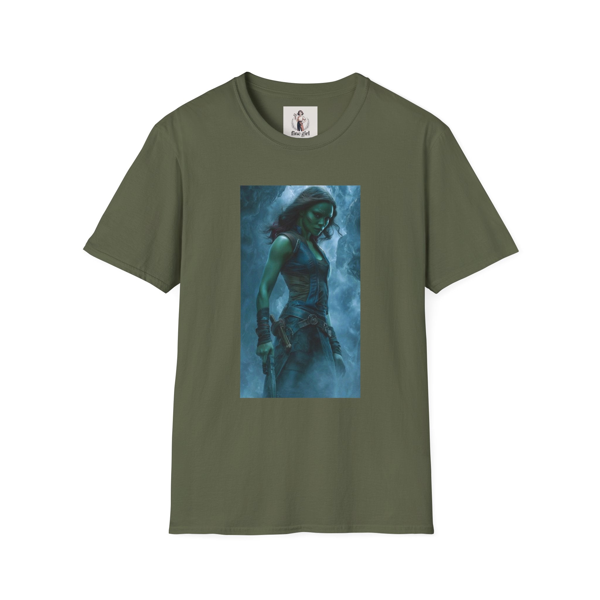 Gamora From Gardians Of The Galaxy Superhero Marvel Unisex Softstyle T-Shirt, Comic Book Tee, Geeky Clothing, Cosplay Costume Top