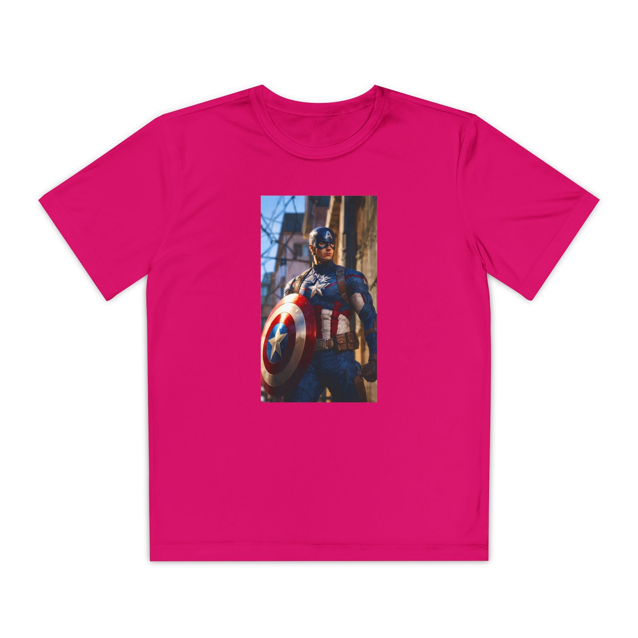 Captain America Superhero Marvel Patriotic, Kids Graphic T-Shirt, Boys Hero Top, Girls Comic Book Clothing, Birthday