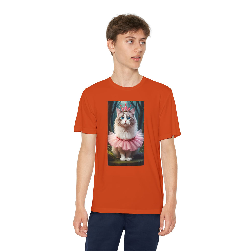 Graphic Tee, Cute Cartoon Kitten, Kids Animal Lover Shirt, Kitty Princess Design, Youth Tee for Girls and Boys, Funny Cat Shirt, Gift for