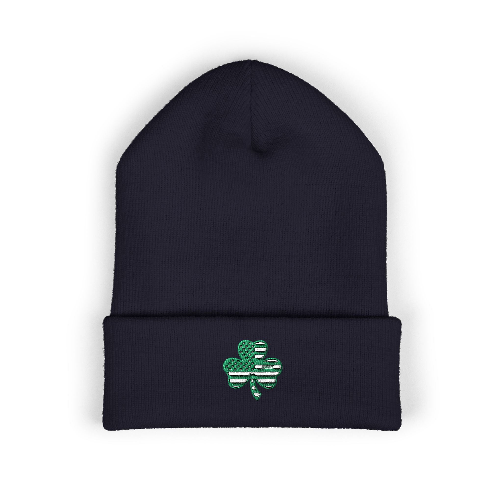 St. Patrick's Day 4-Leaf Clover Embroidered Beanie