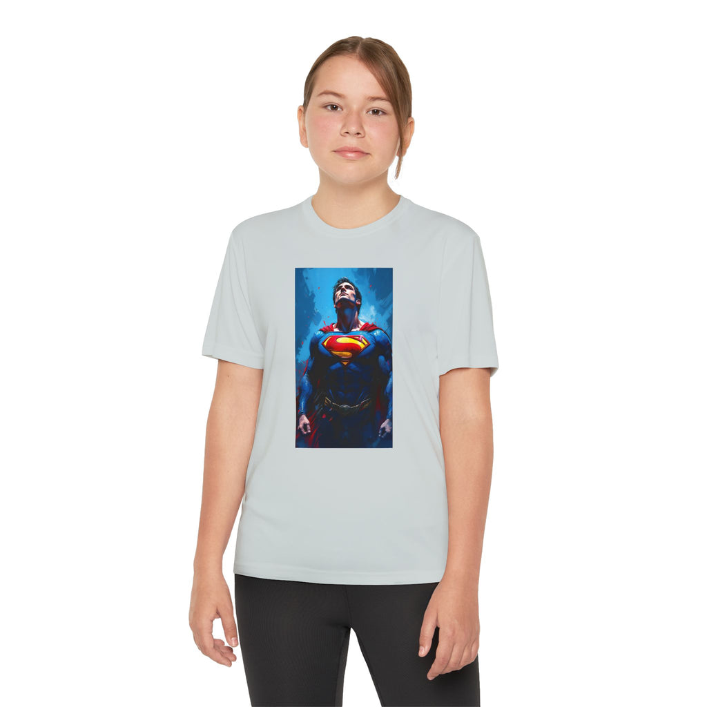 Superman Superhero Marvel T-Shirt, Youth Competitor Tee,  Kids Comic Book Hero Top, Children's Graphic Tee, Youth Super Power T-Shirt