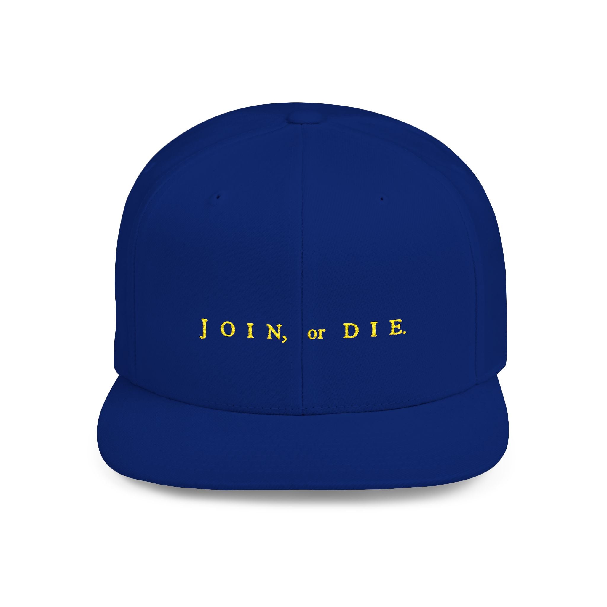 Join Or Die ~ Stylish Flat Bill Snapback Hat