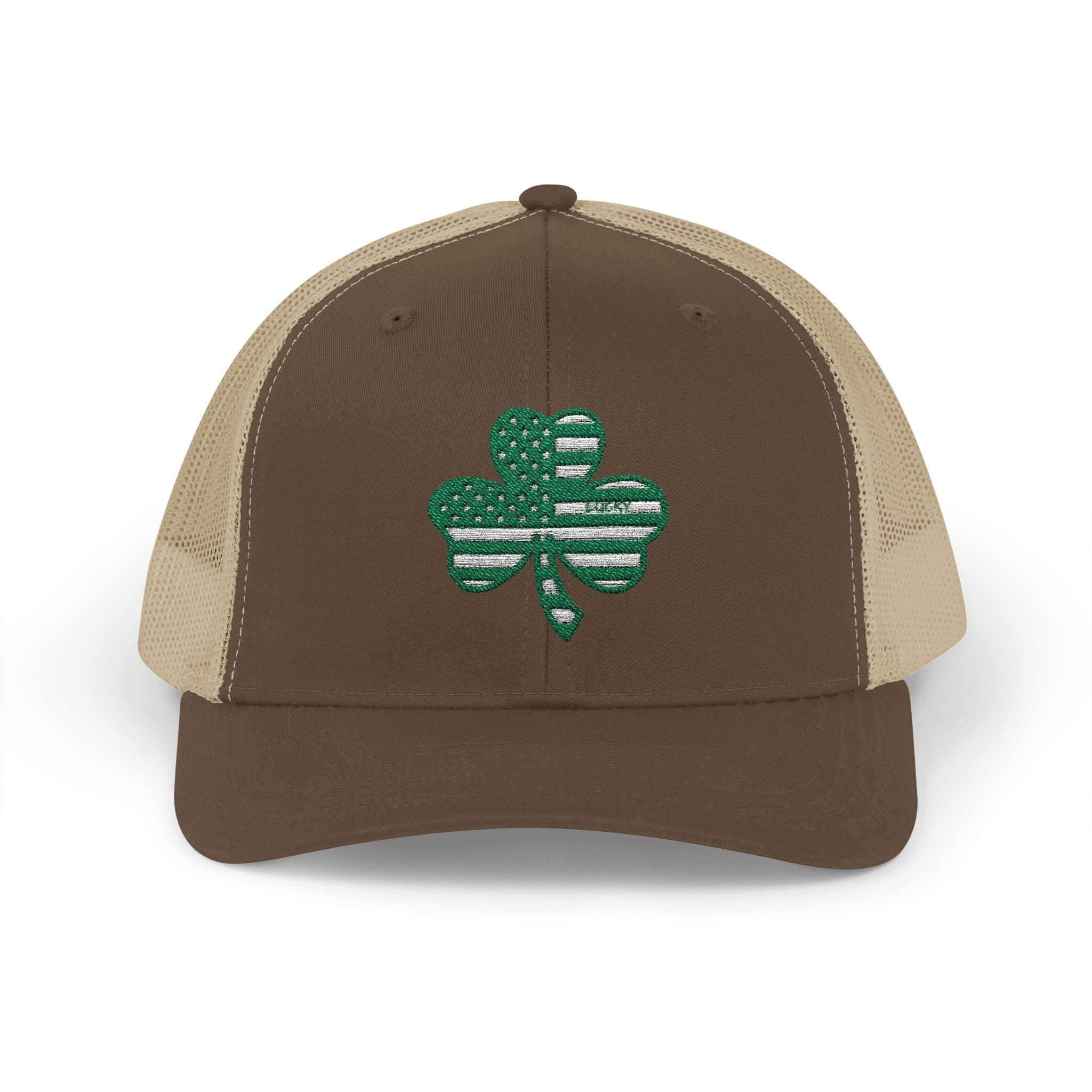 St. Patrick's Day Lucky 4-Leaf Clover Snapback Trucker Cap