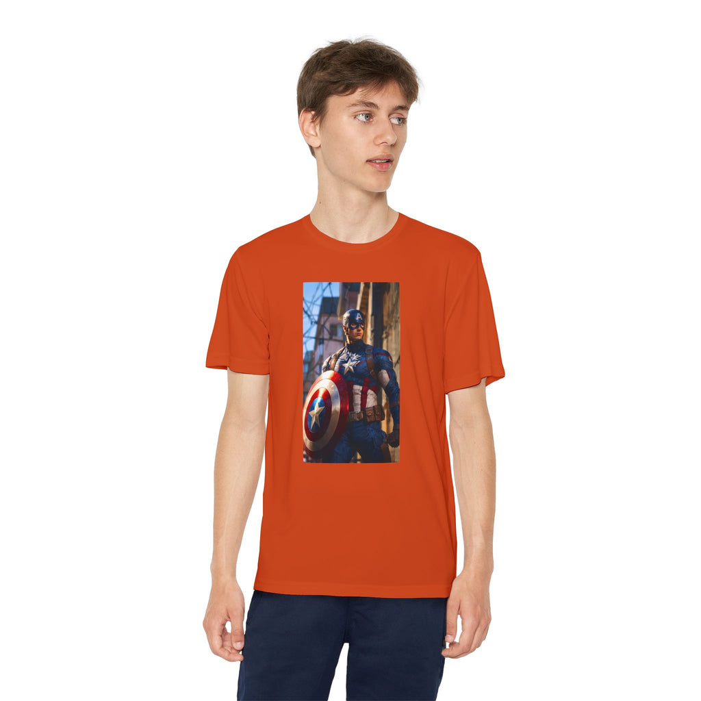 Captain America Superhero Marvel Patriotic, Kids Graphic T-Shirt, Boys Hero Top, Girls Comic Book Clothing, Birthday